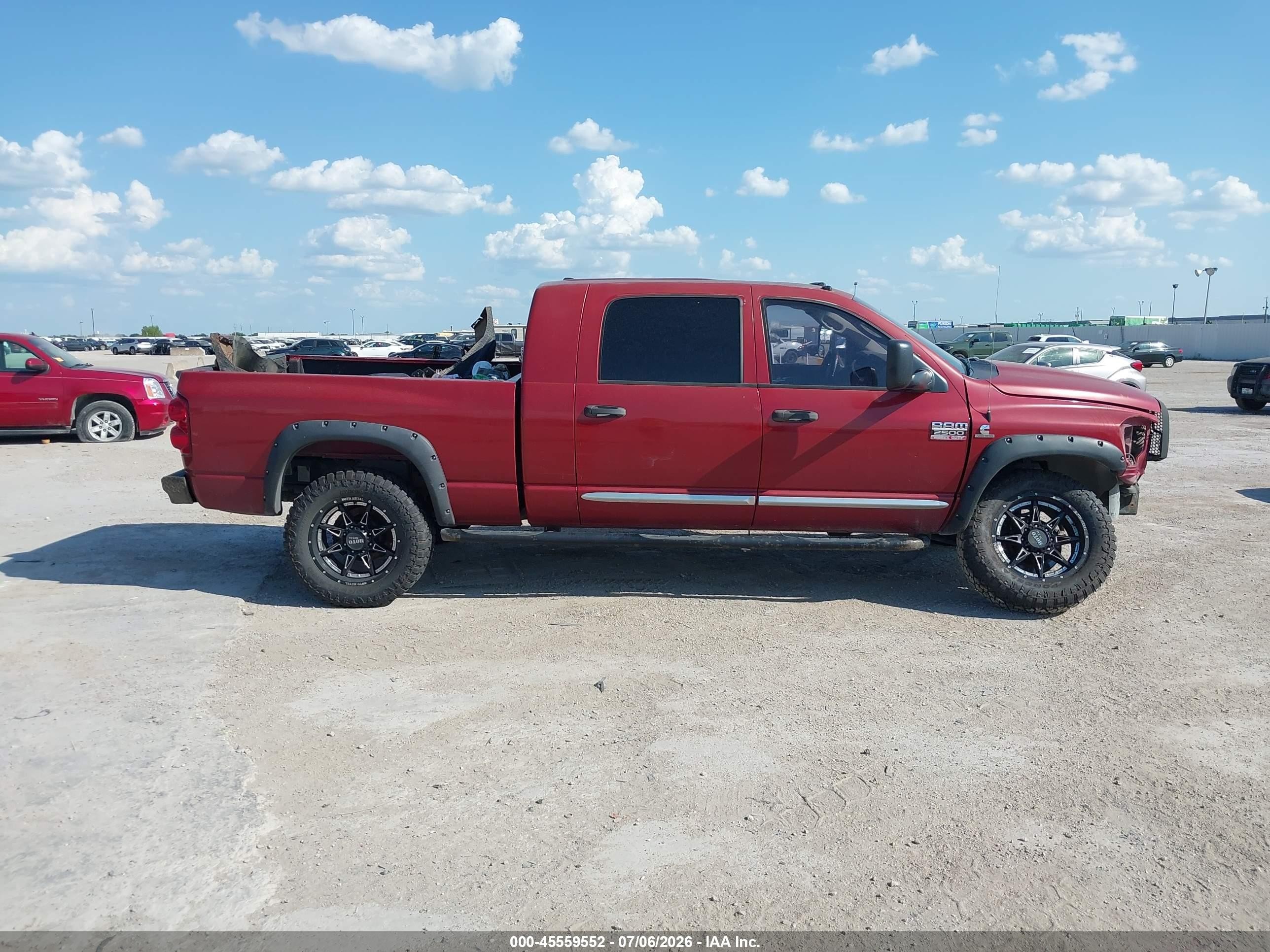 2008 Dodge Ram 2500 Laramie Burgundy vin: 3D7KS29AX8G173371