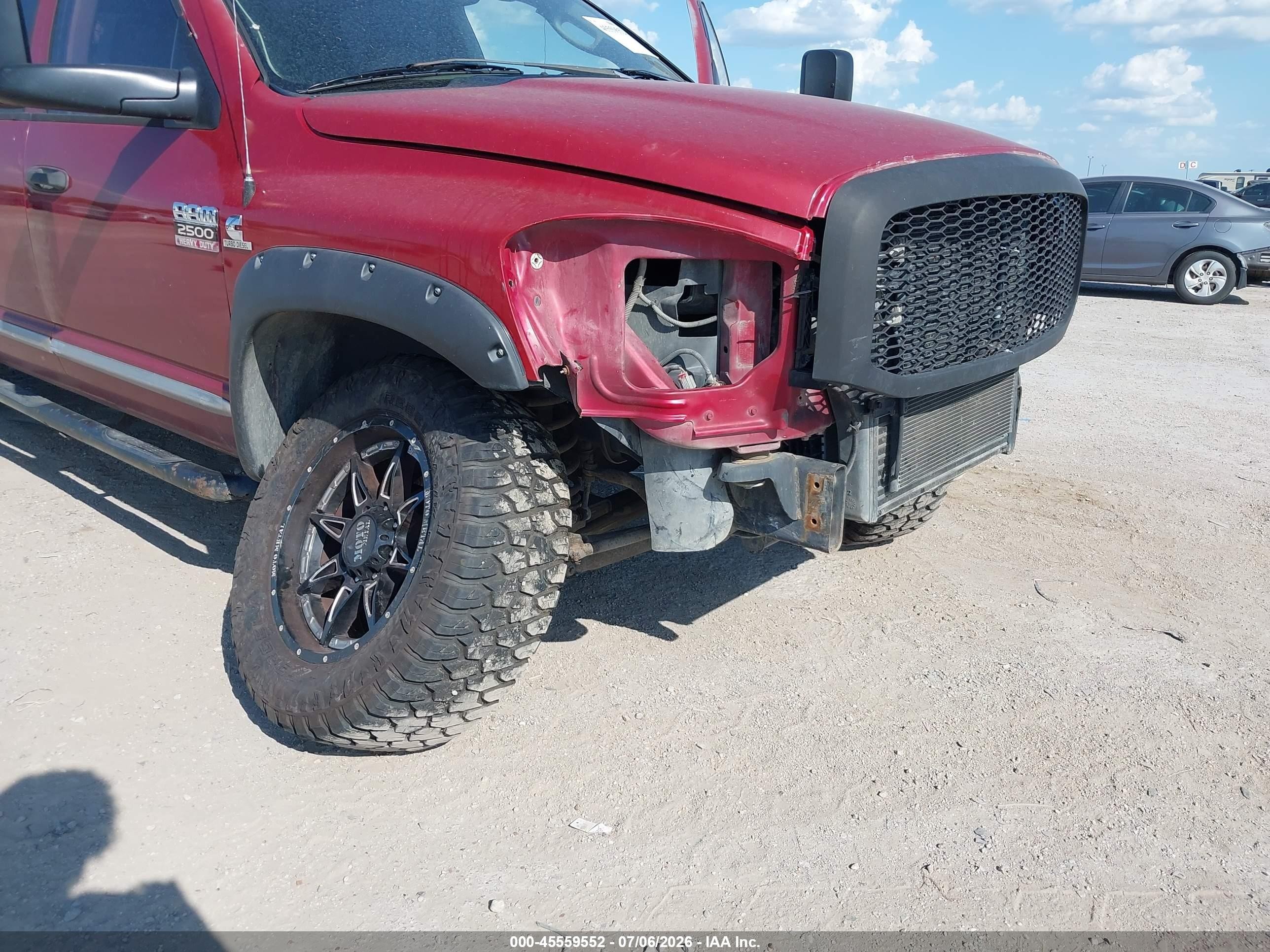 2008 Dodge Ram 2500 Laramie Burgundy vin: 3D7KS29AX8G173371
