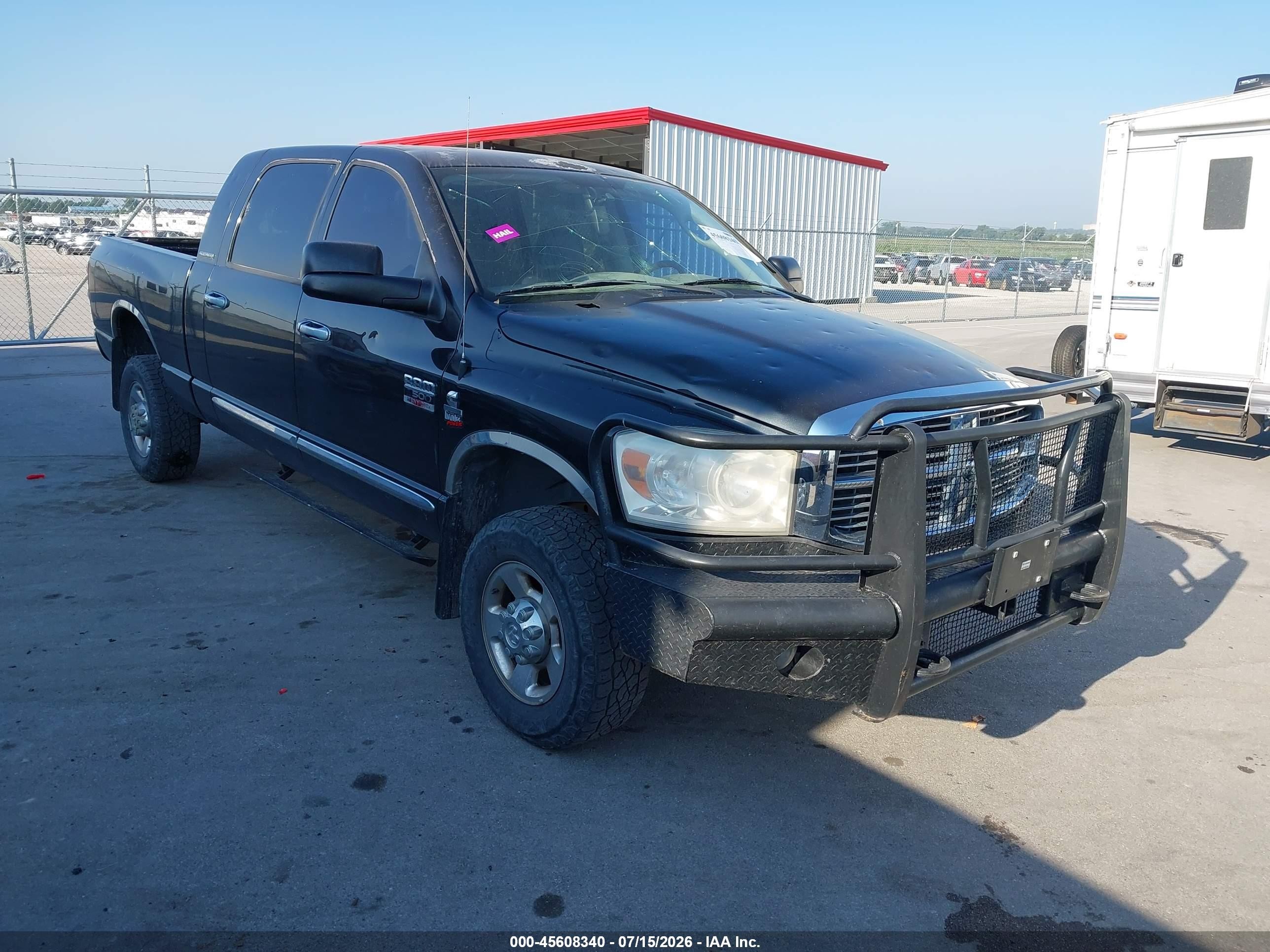 2007 Dodge Ram 2500 Laramie Black vin: 3D7KS29C27G700772