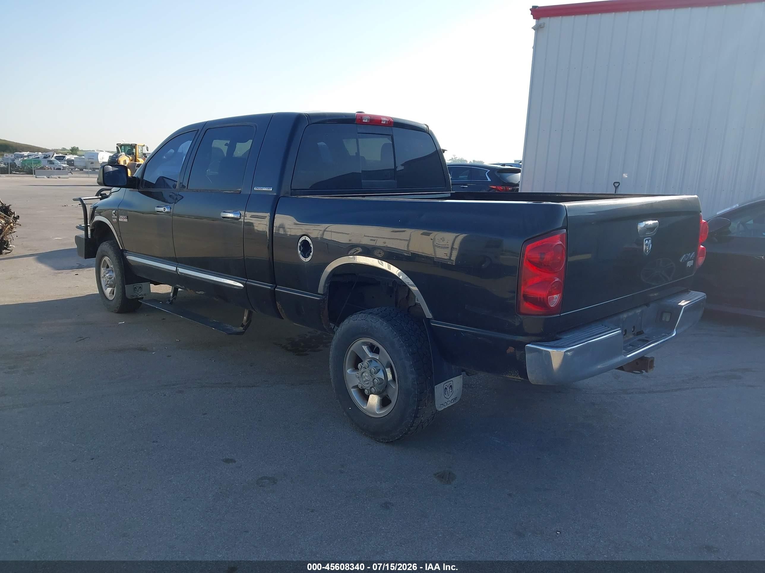 2007 Dodge Ram 2500 Laramie Black vin: 3D7KS29C27G700772