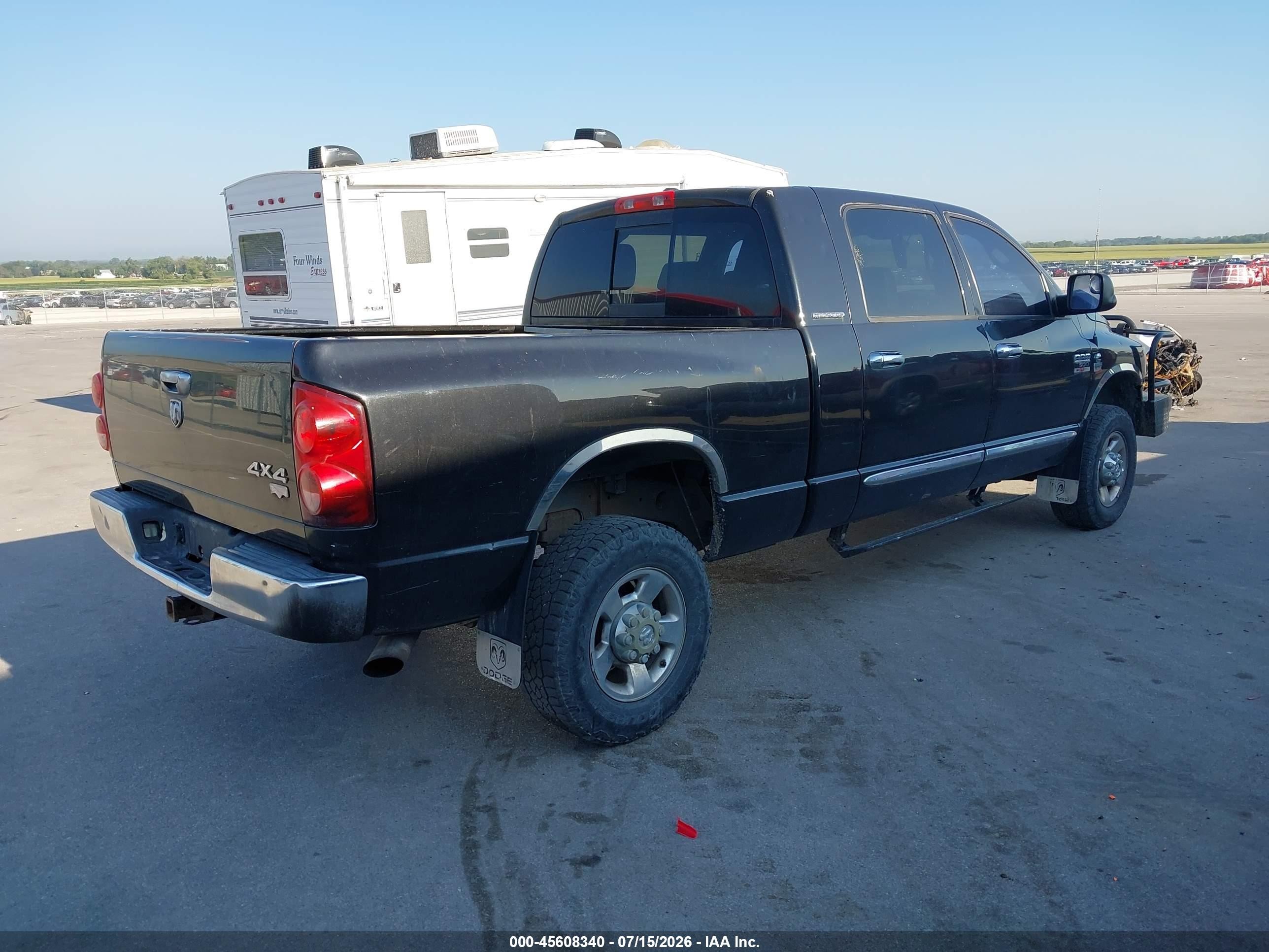 2007 Dodge Ram 2500 Laramie Black vin: 3D7KS29C27G700772
