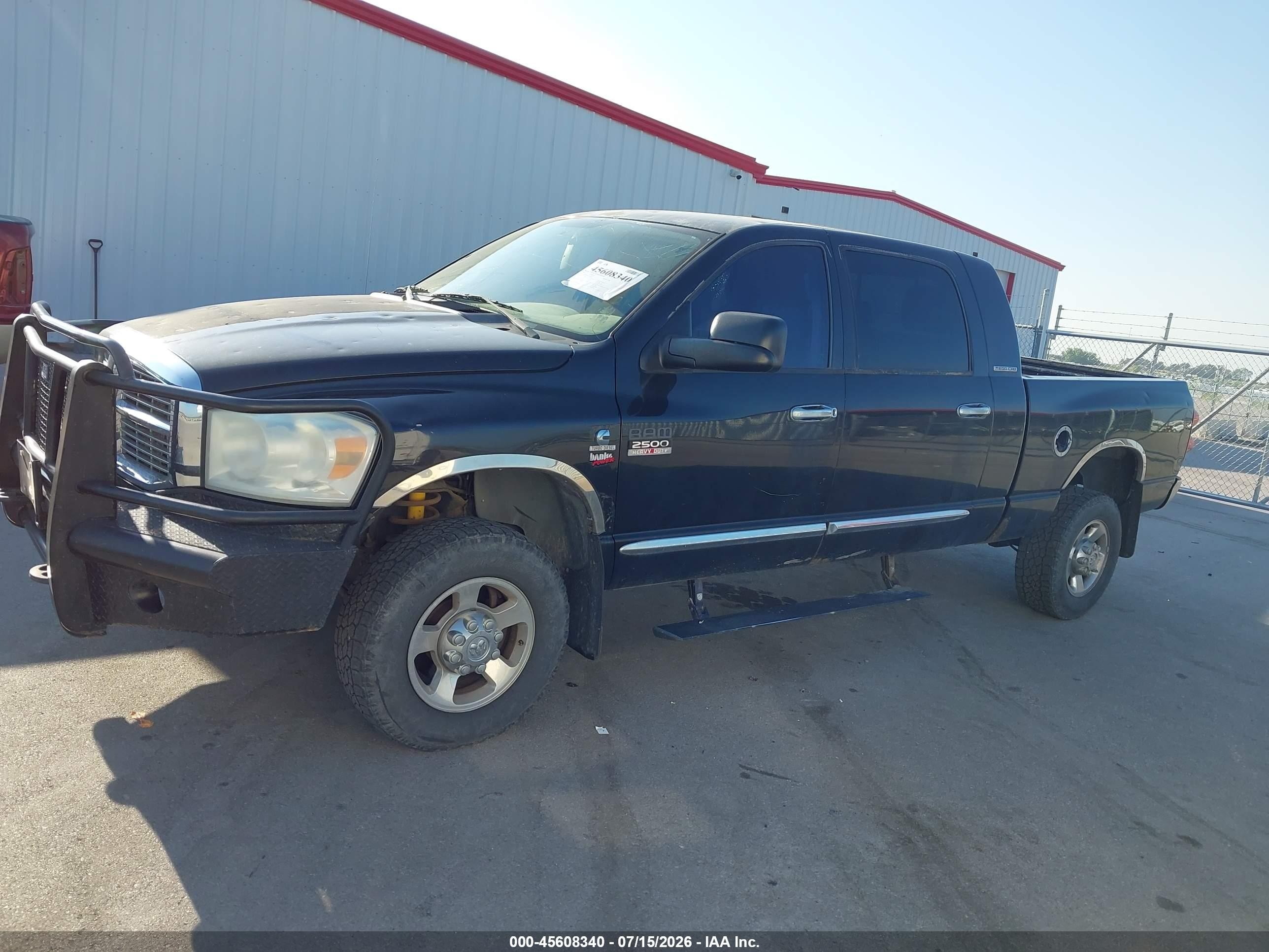 2007 Dodge Ram 2500 Laramie Black vin: 3D7KS29C27G700772