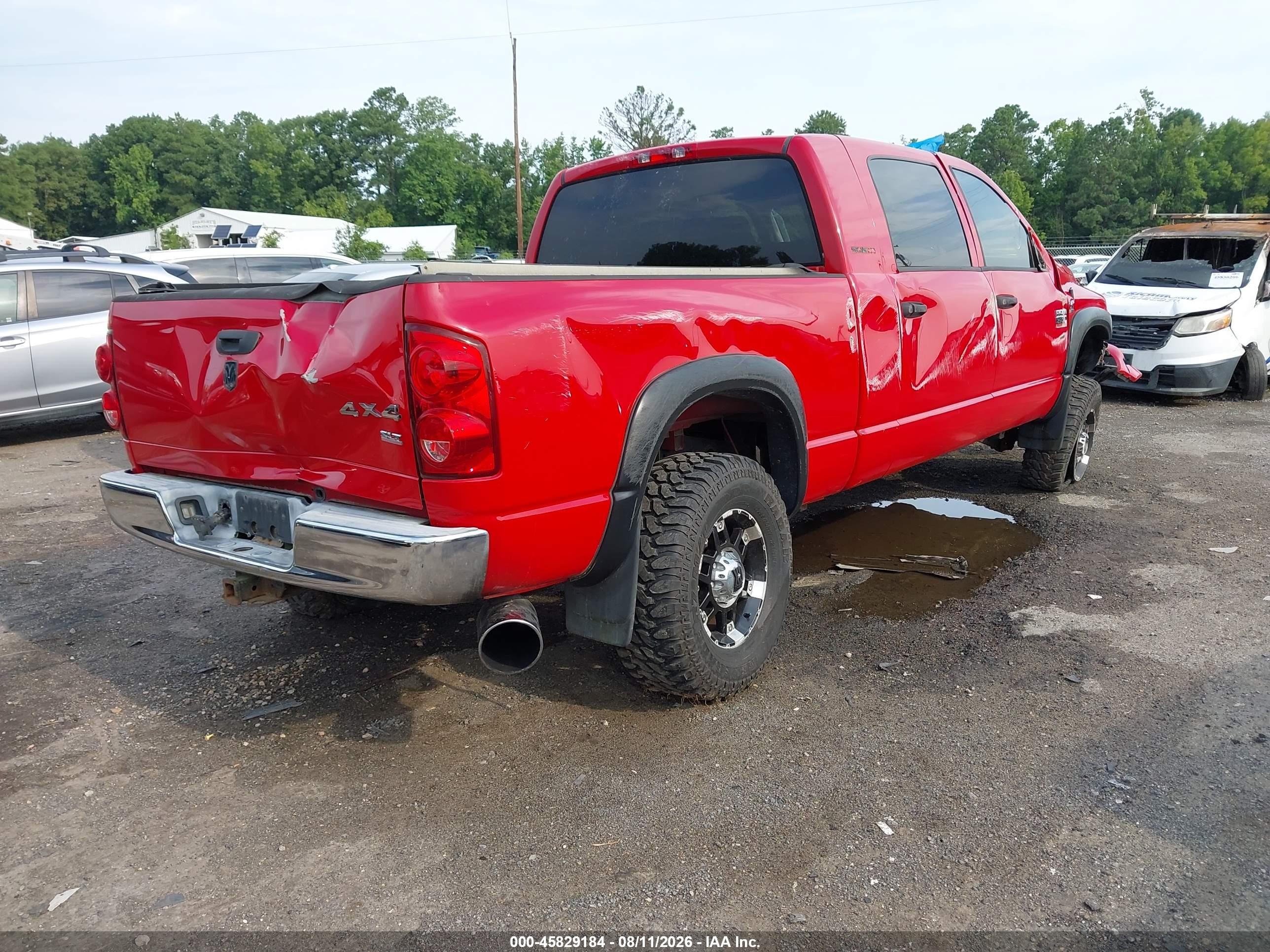 2007 Dodge Ram 2500 Slt Красный vin: 3D7KS29C37G742206