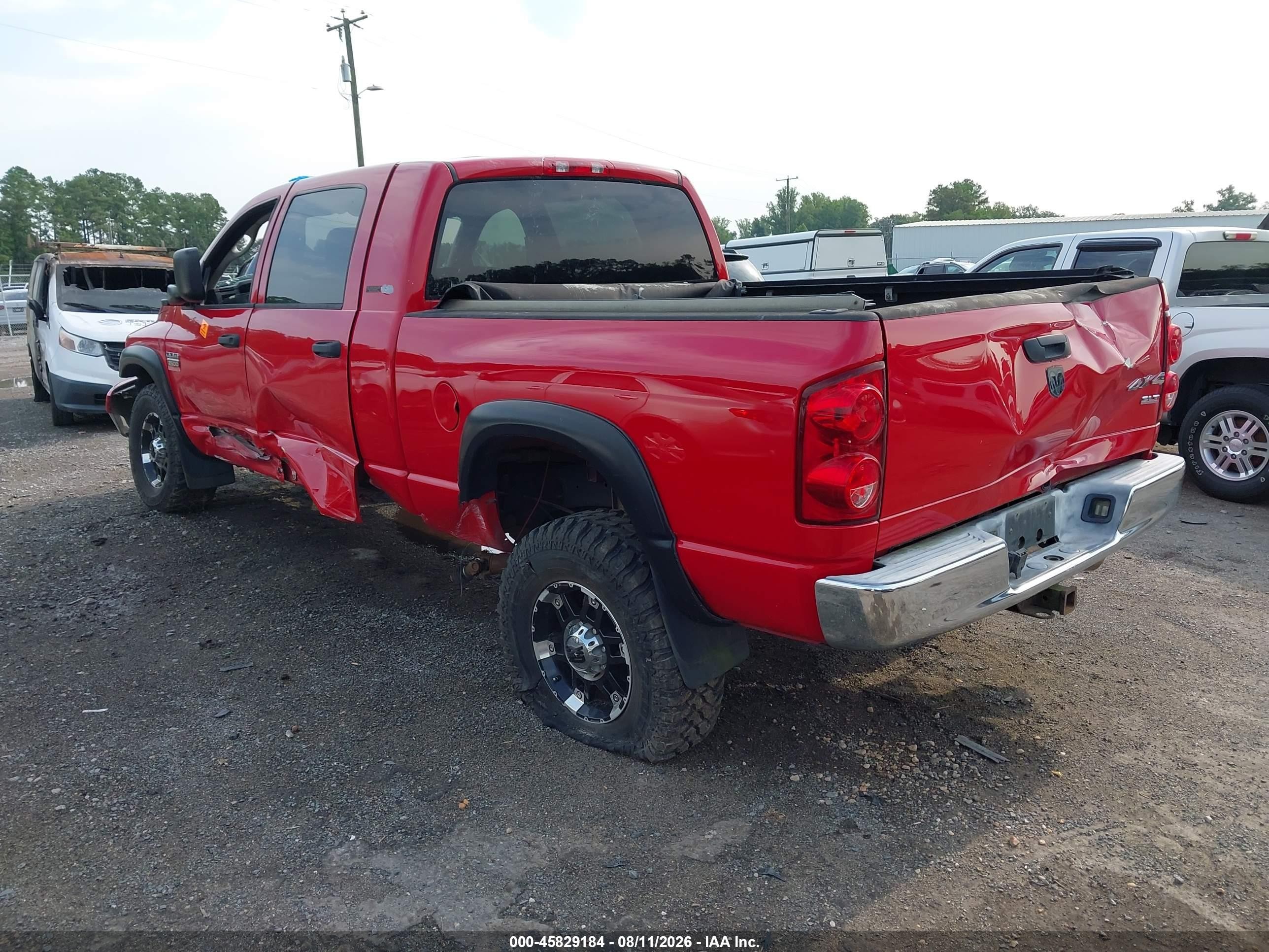 2007 Dodge Ram 2500 Slt Красный vin: 3D7KS29C37G742206