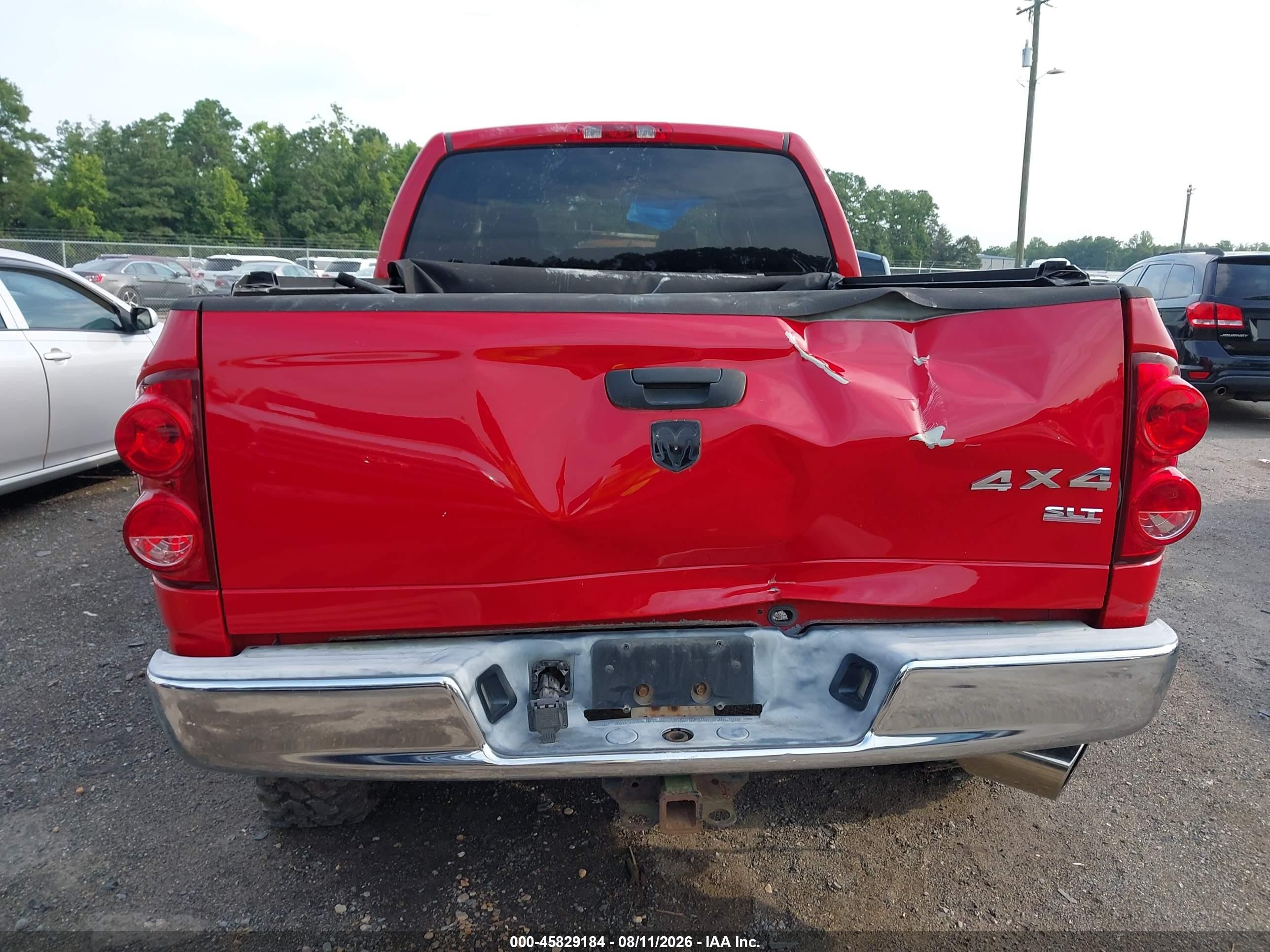 2007 Dodge Ram 2500 Slt Красный vin: 3D7KS29C37G742206