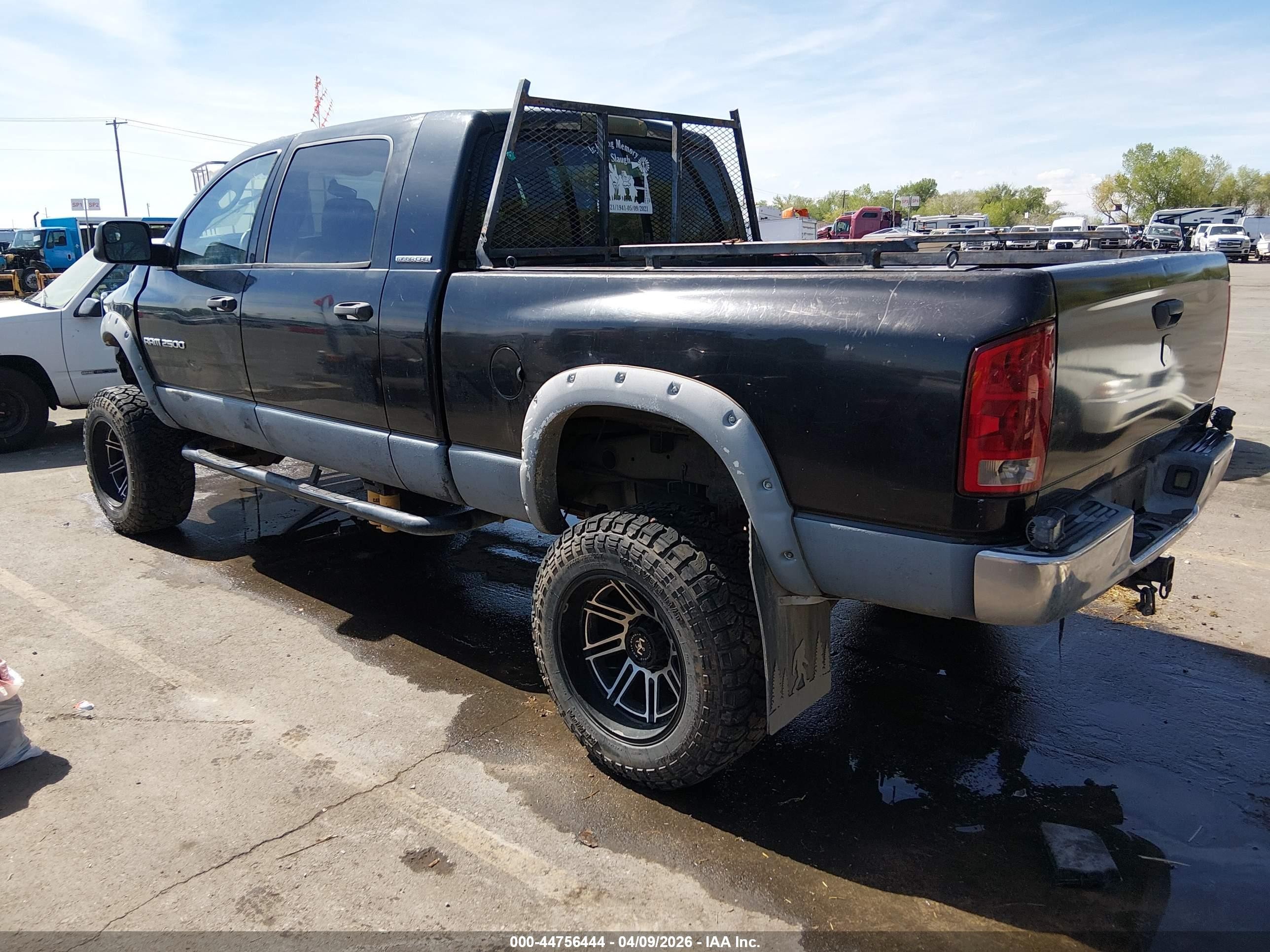 2006 Dodge Ram 2500 Slt Black vin: 3D7KS29C56G227397
