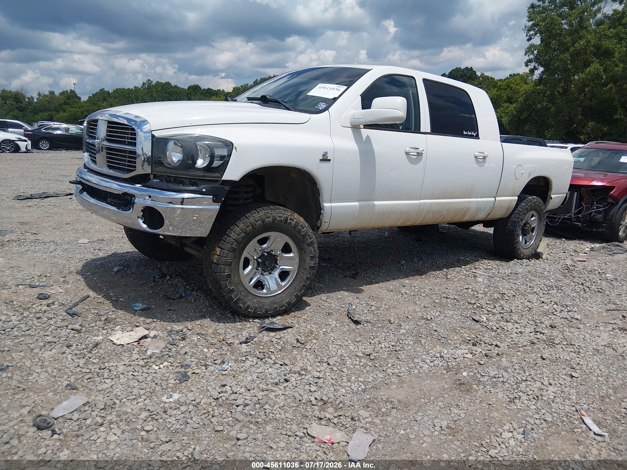 2006 Dodge Ram 2500 Slt White vin: 3D7KS29C86G164151