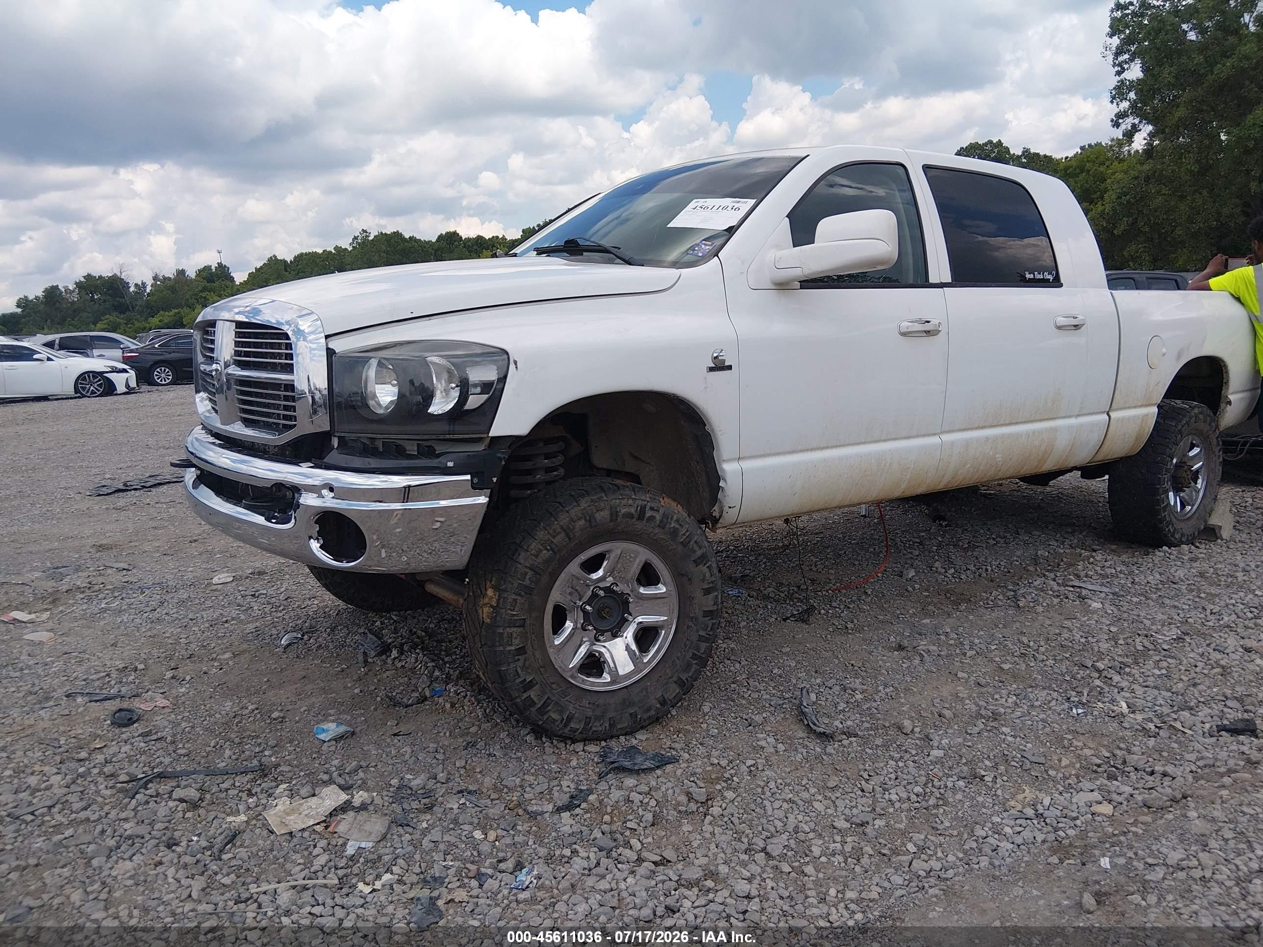 2006 Dodge Ram 2500 Slt White vin: 3D7KS29C86G164151