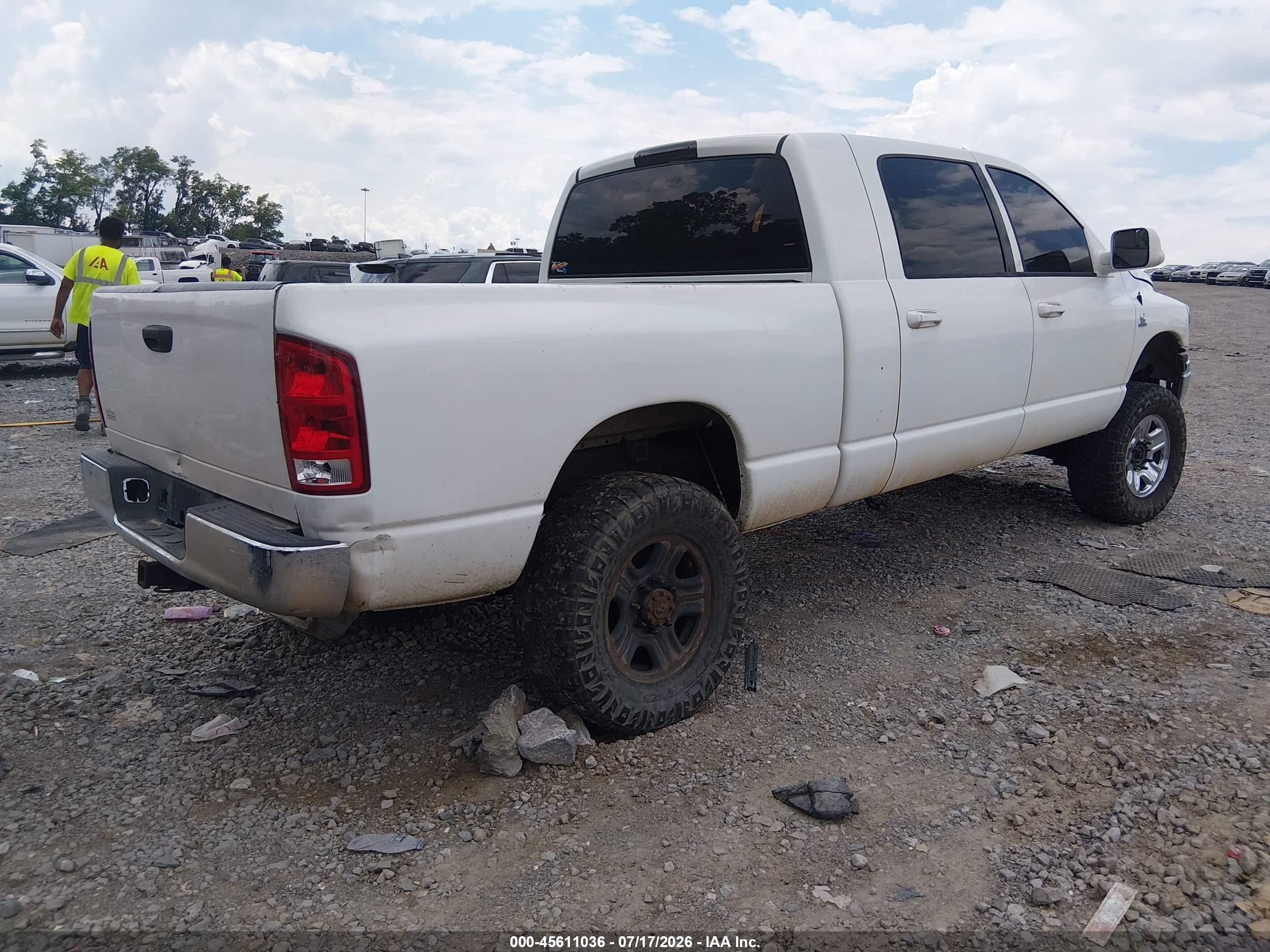 2006 Dodge Ram 2500 Slt White vin: 3D7KS29C86G164151