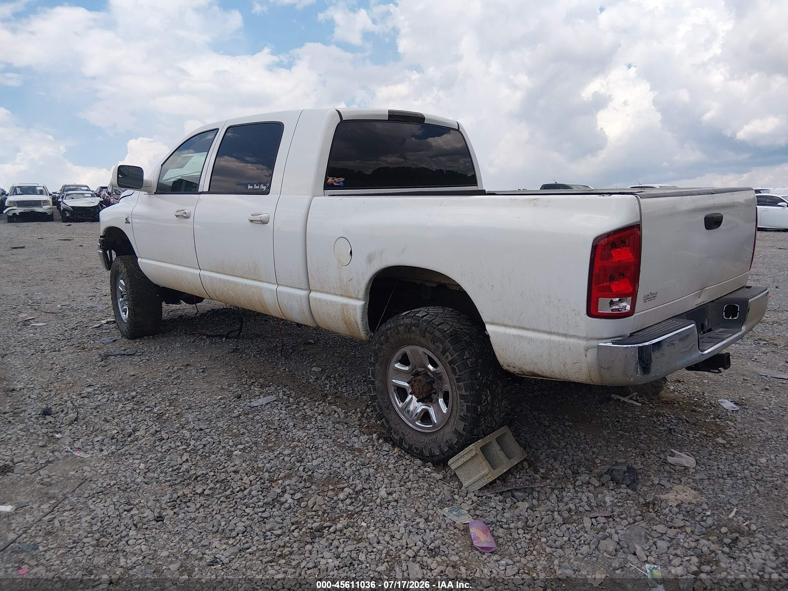 2006 Dodge Ram 2500 Slt White vin: 3D7KS29C86G164151