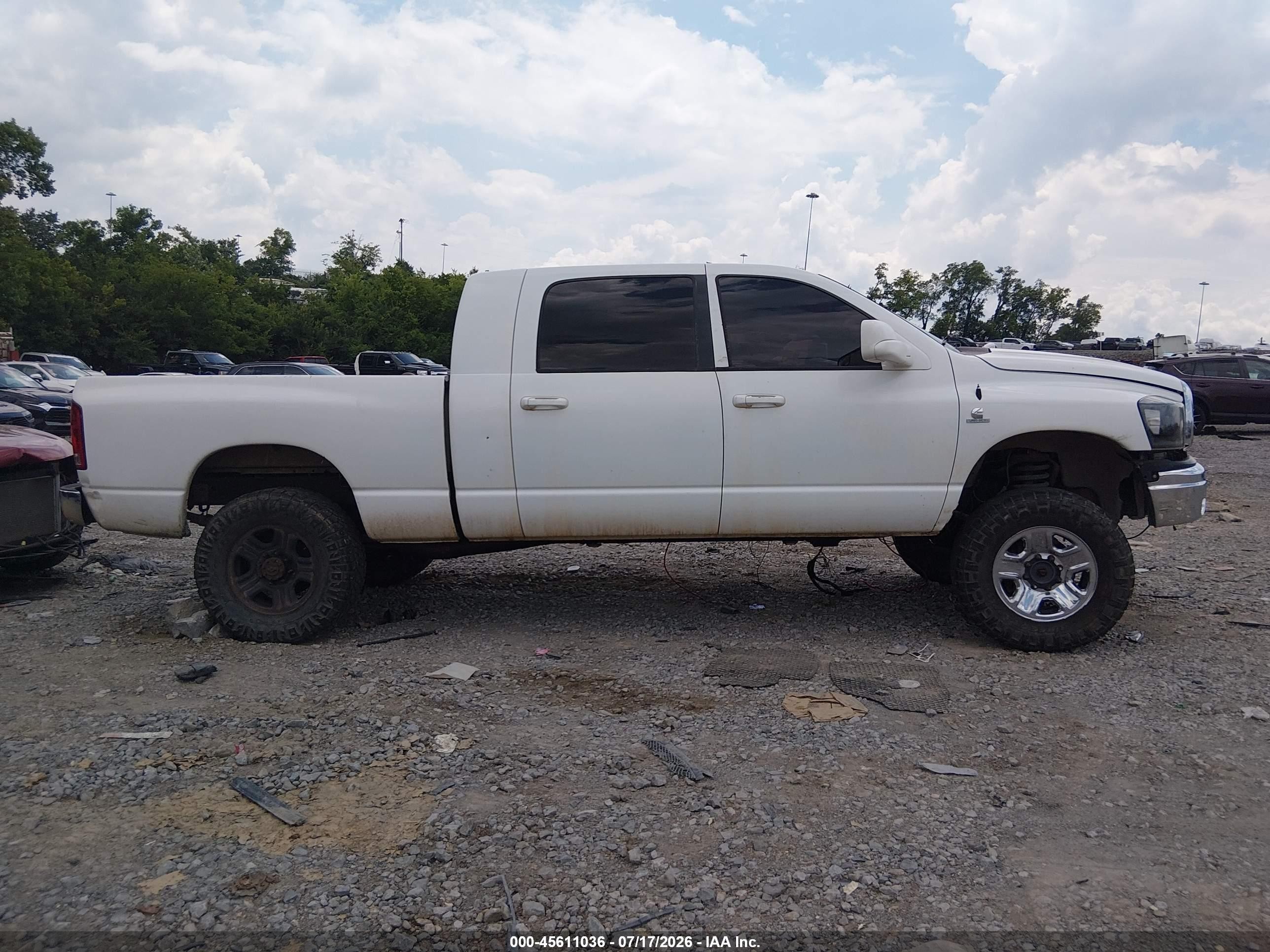 2006 Dodge Ram 2500 Slt White vin: 3D7KS29C86G164151