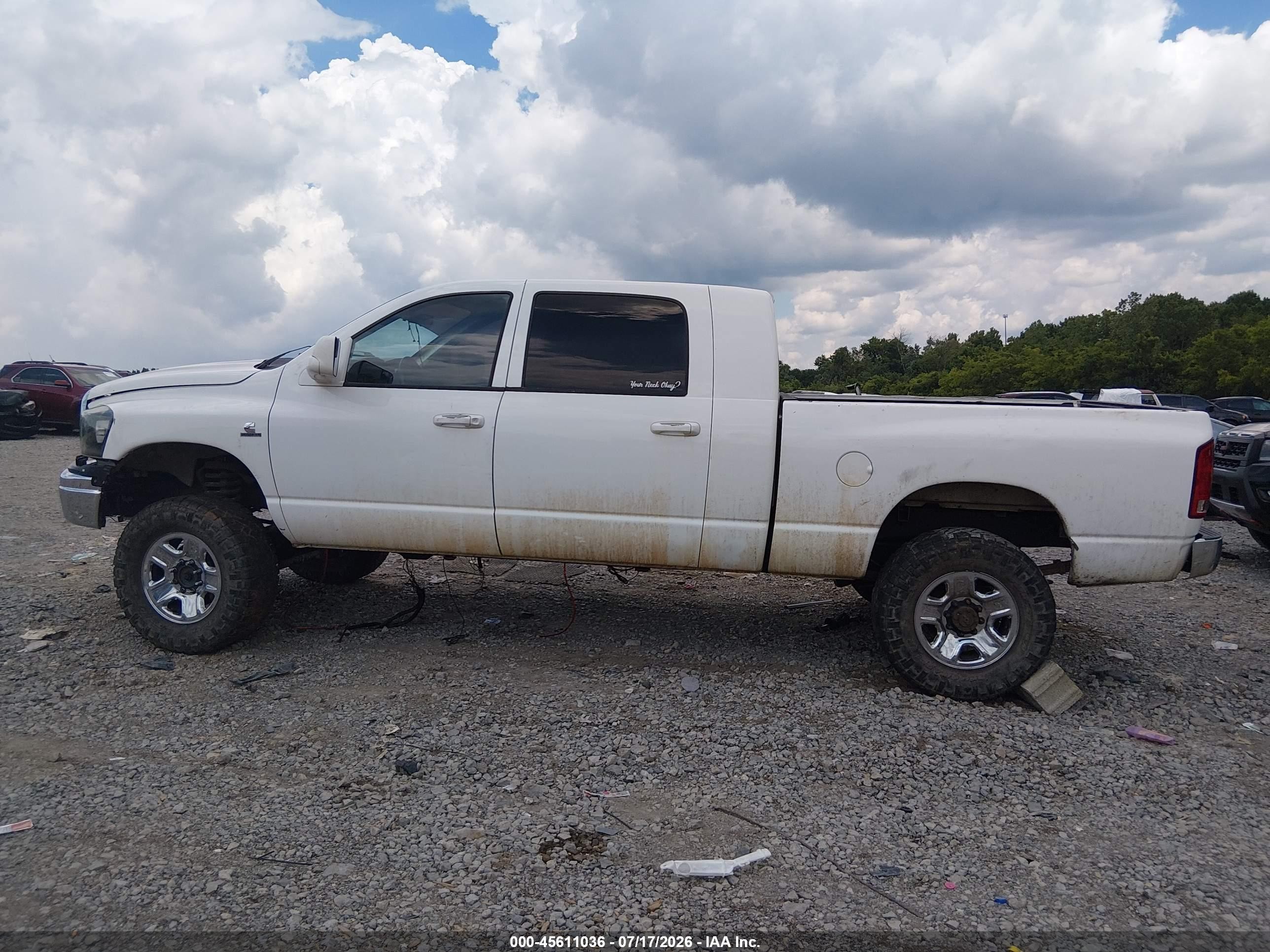 2006 Dodge Ram 2500 Slt White vin: 3D7KS29C86G164151
