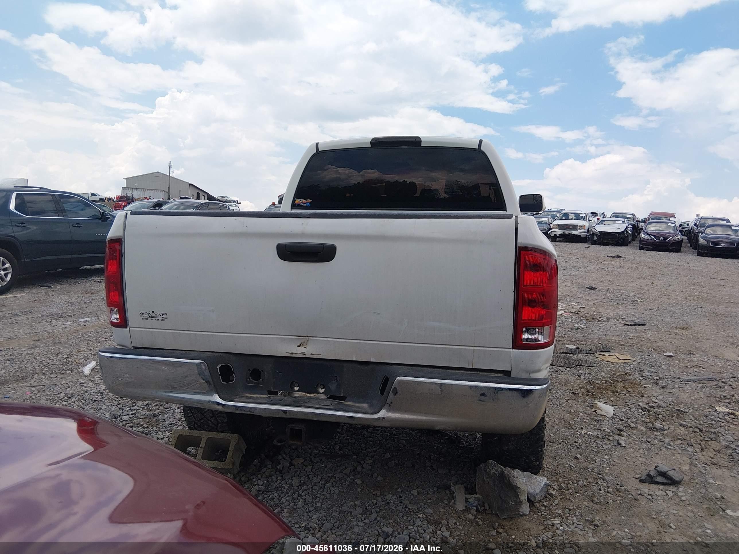 2006 Dodge Ram 2500 Slt White vin: 3D7KS29C86G164151