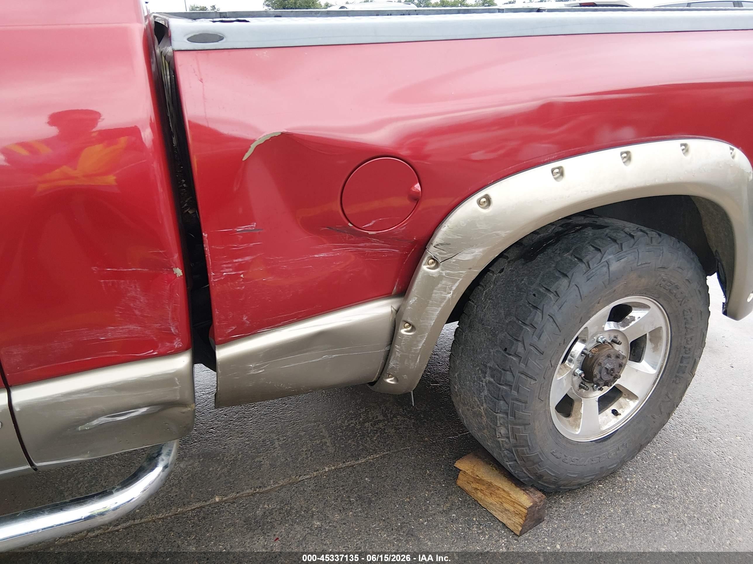 2009 Dodge Ram 2500 Laramie Red vin: 3D7KS29L99G525391