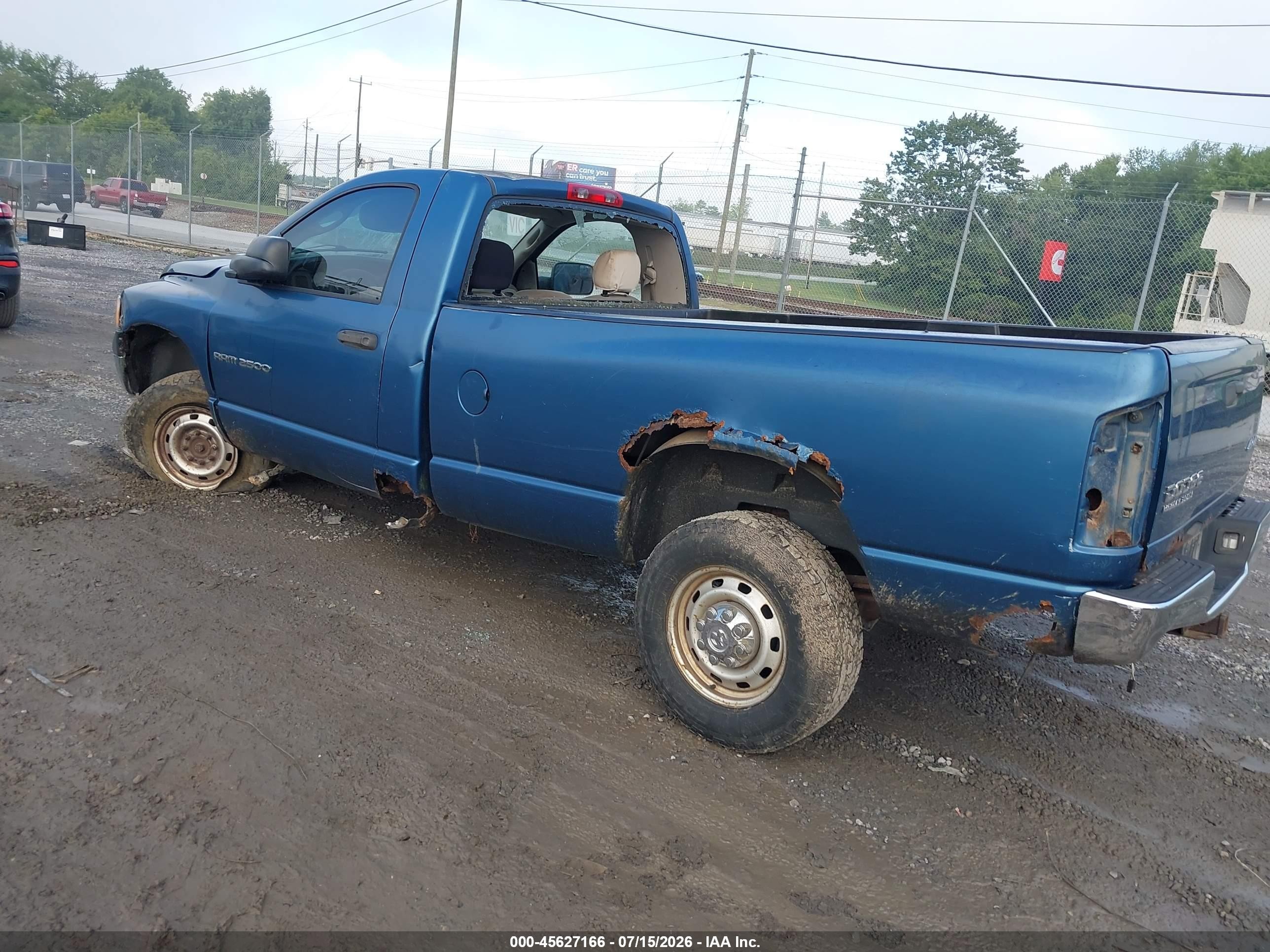 2004 Dodge Ram 2500 St Синий vin: 3D7KU26C04G226833