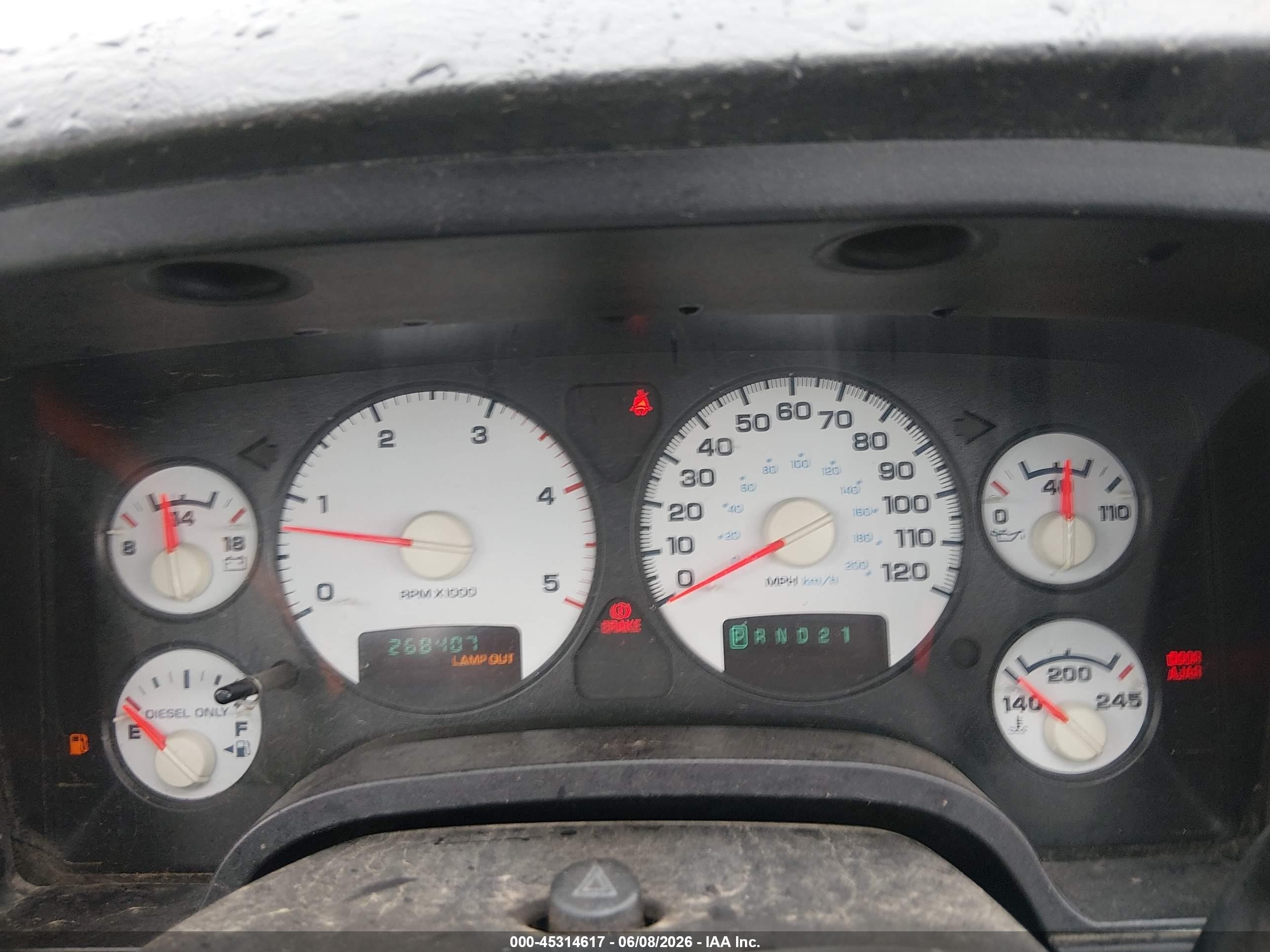 2004 Dodge Ram 2500 Slt/laramie Purple vin: 3D7KU26C64G173474