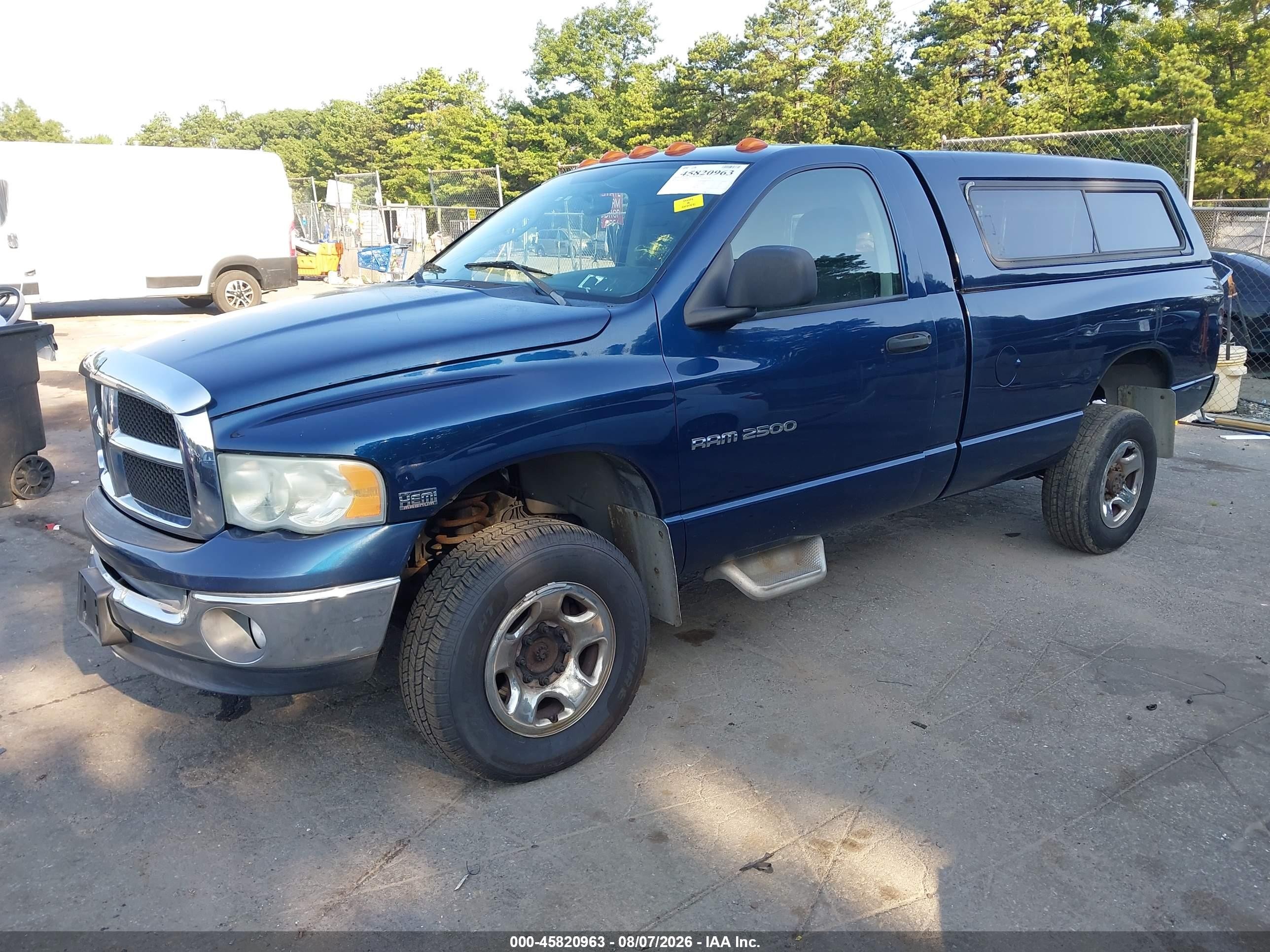 2004 Dodge Ram 2500 Slt/laramie Blue vin: 3D7KU26D24G148189