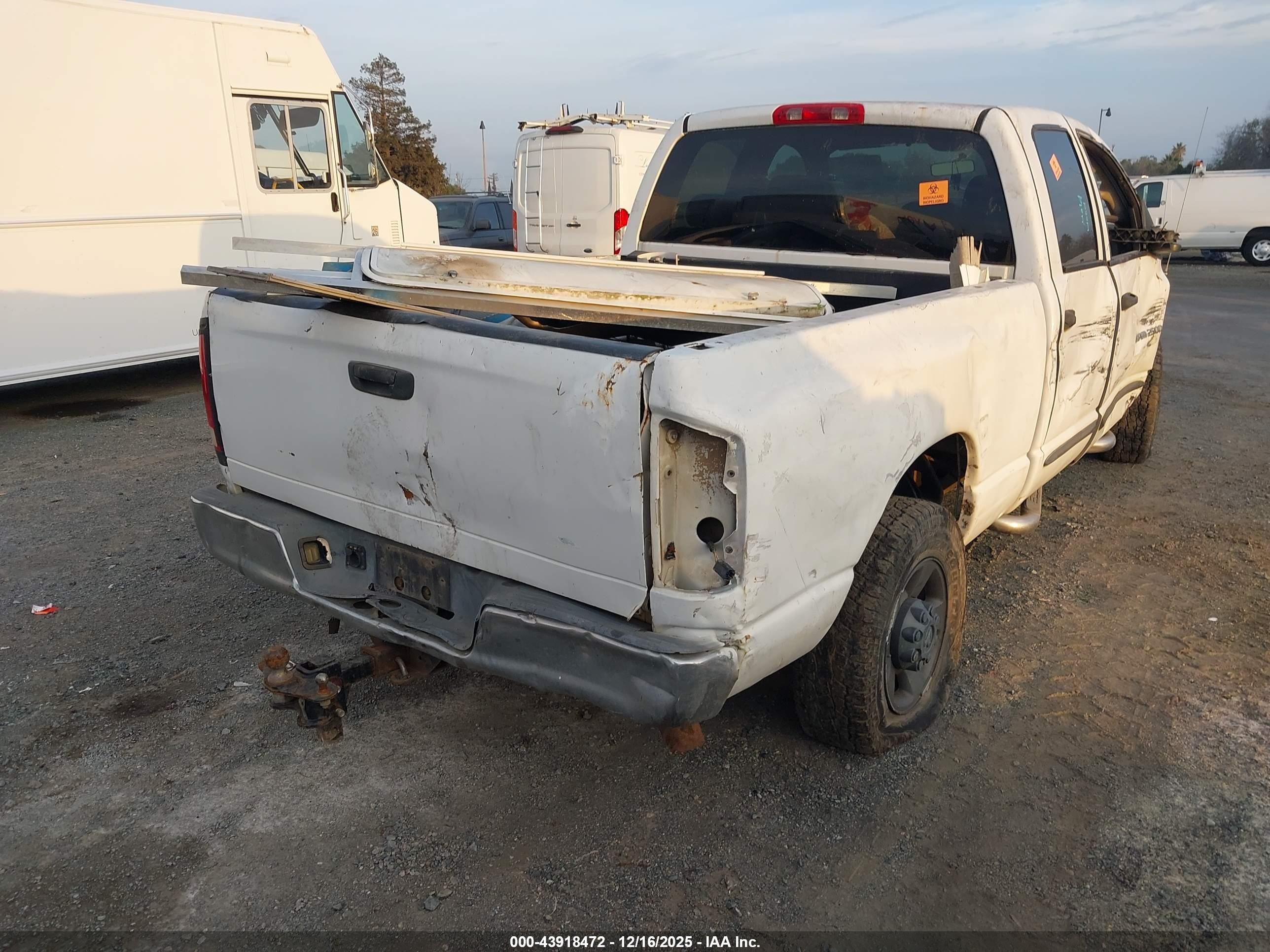 2004 Dodge Ram 2500 Slt/laramie White vin: 3D7KU28604G157620