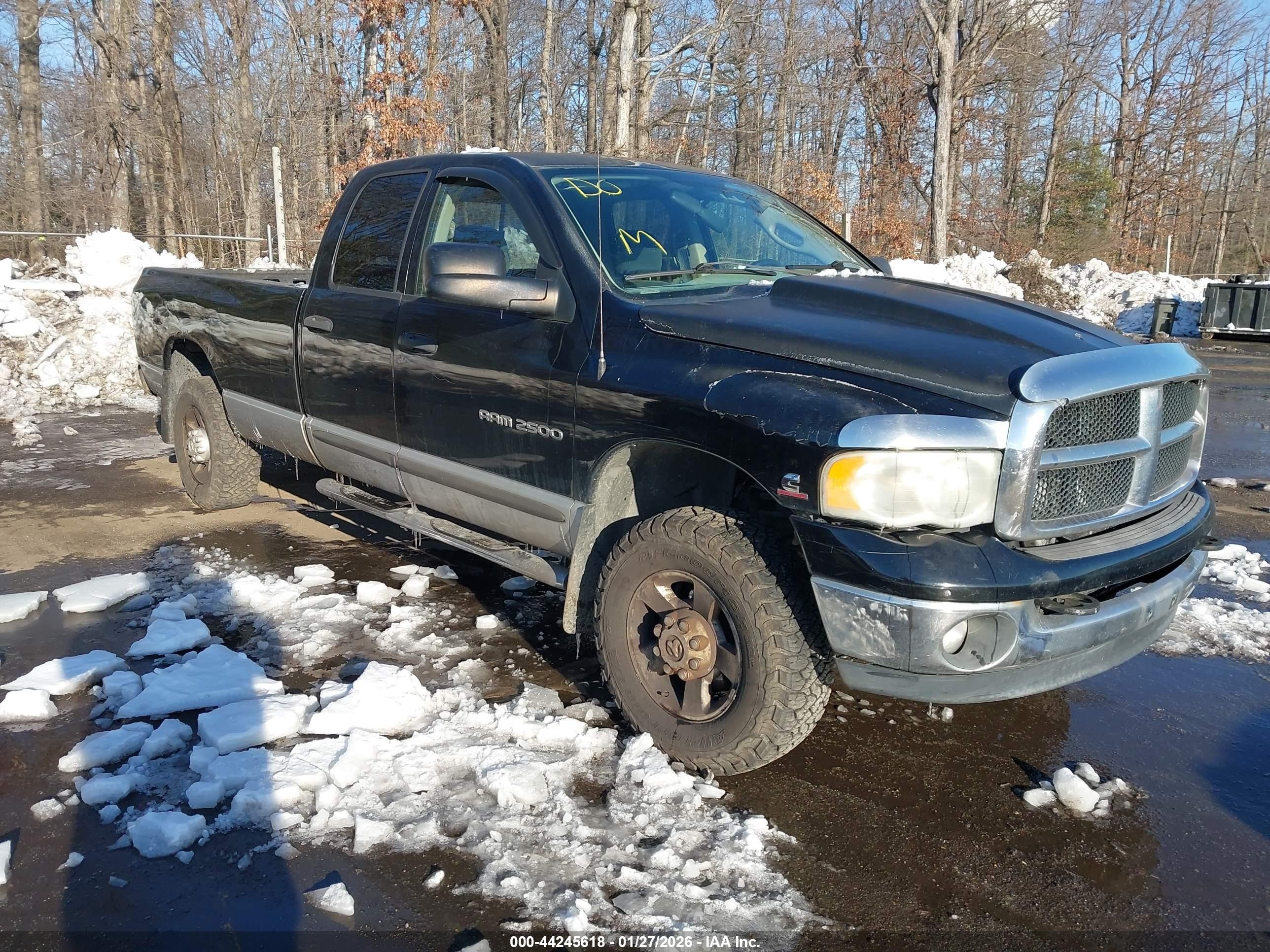 2003 Dodge Ram 2500   Black vin: 3D7KU28613G755438