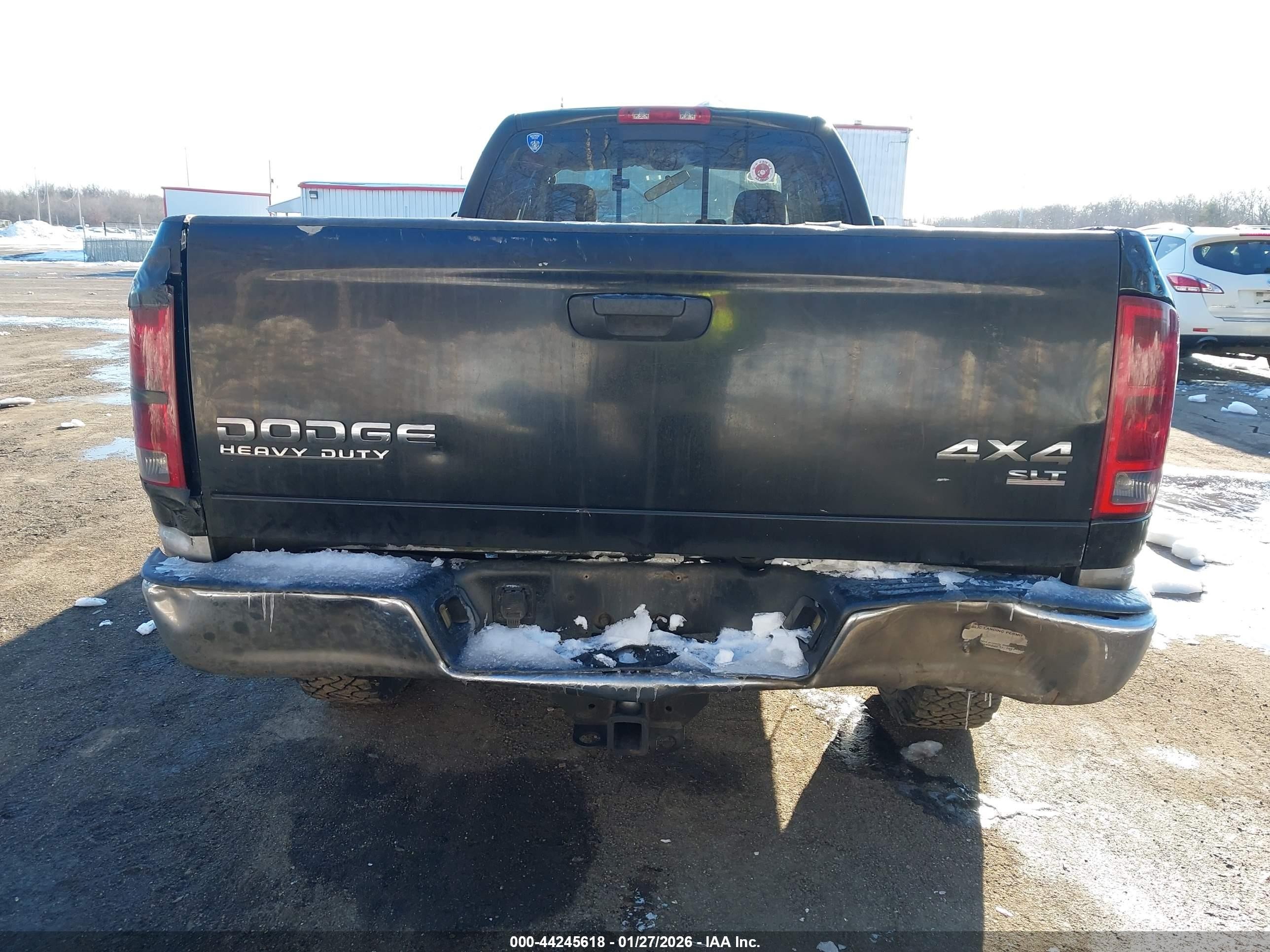 2003 Dodge Ram 2500   Черный vin: 3D7KU28613G755438