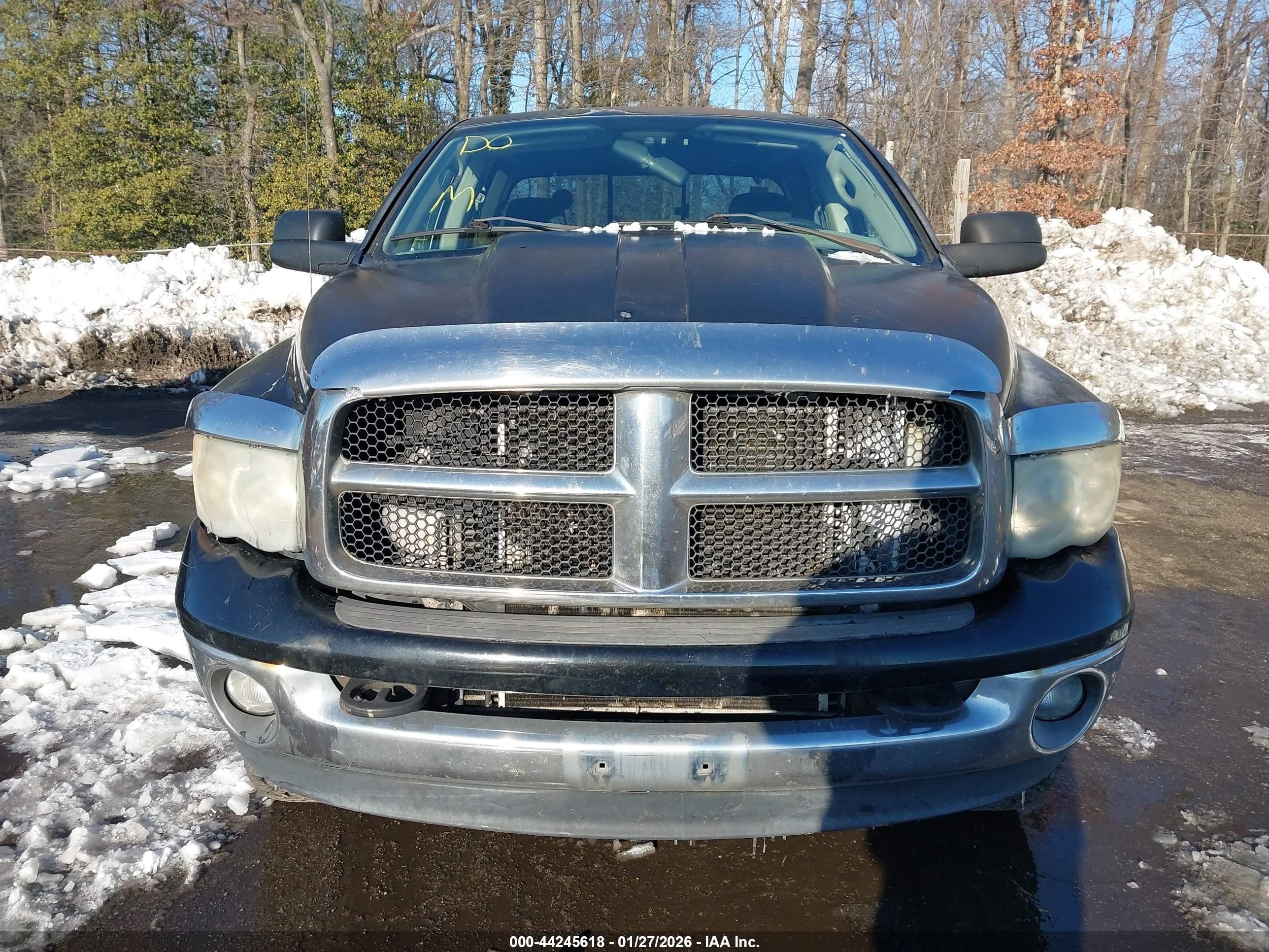 2003 Dodge Ram 2500   Черный vin: 3D7KU28613G755438