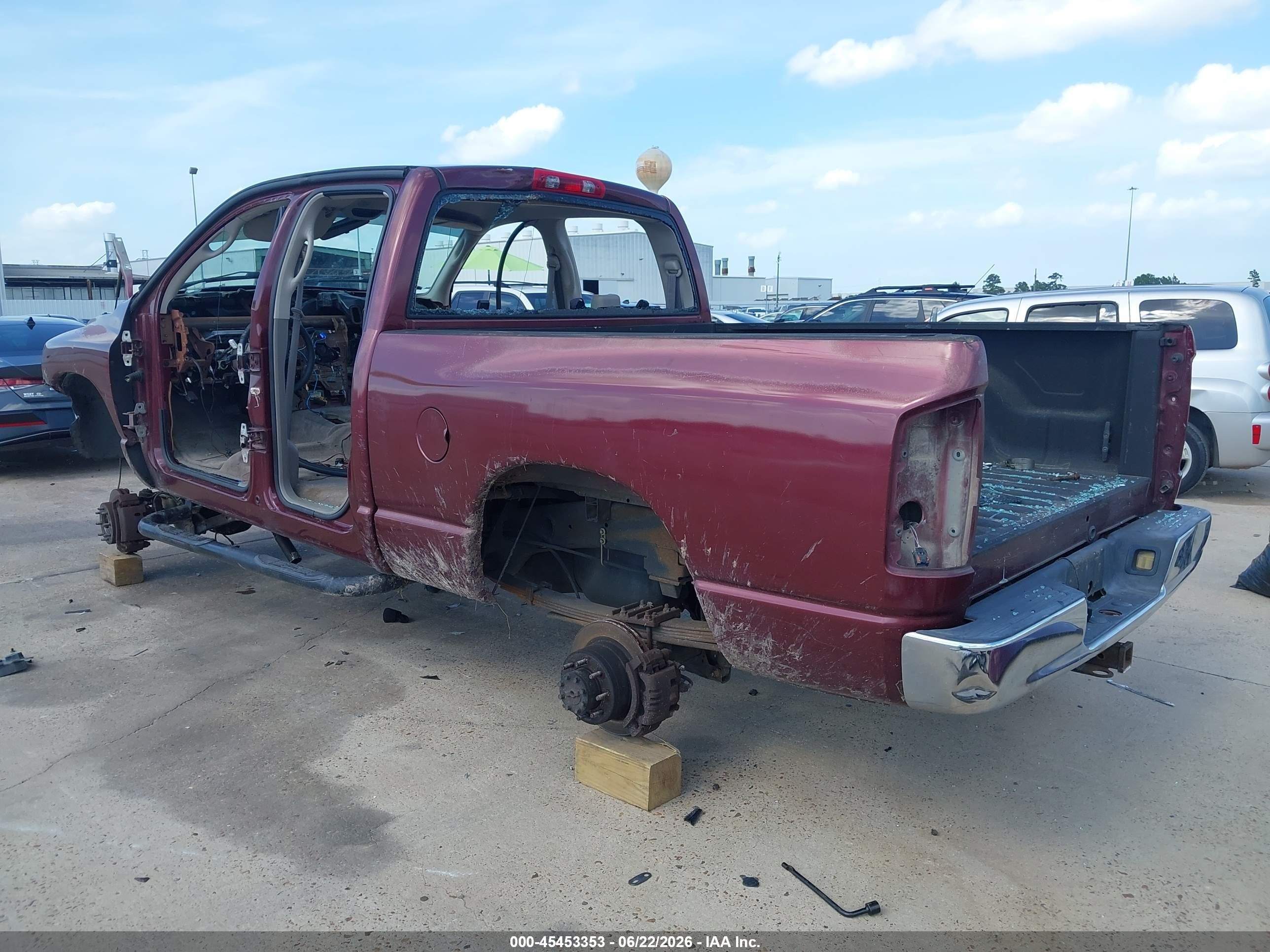2003 Dodge Ram 2500 Slt/laramie/st Бордовый vin: 3D7KU28643G843397