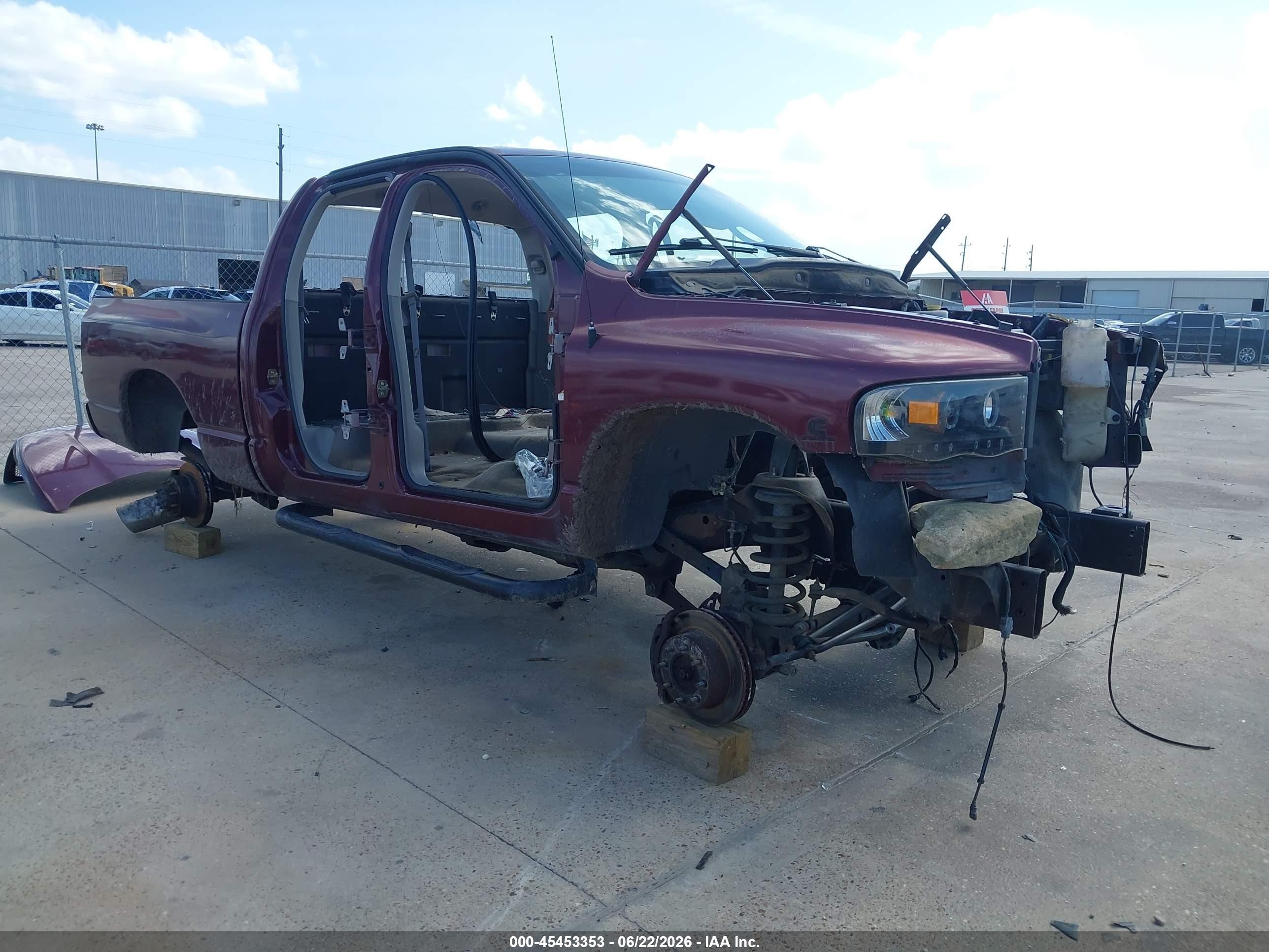 2003 Dodge Ram 2500 Slt/laramie/st Бордовый vin: 3D7KU28643G843397