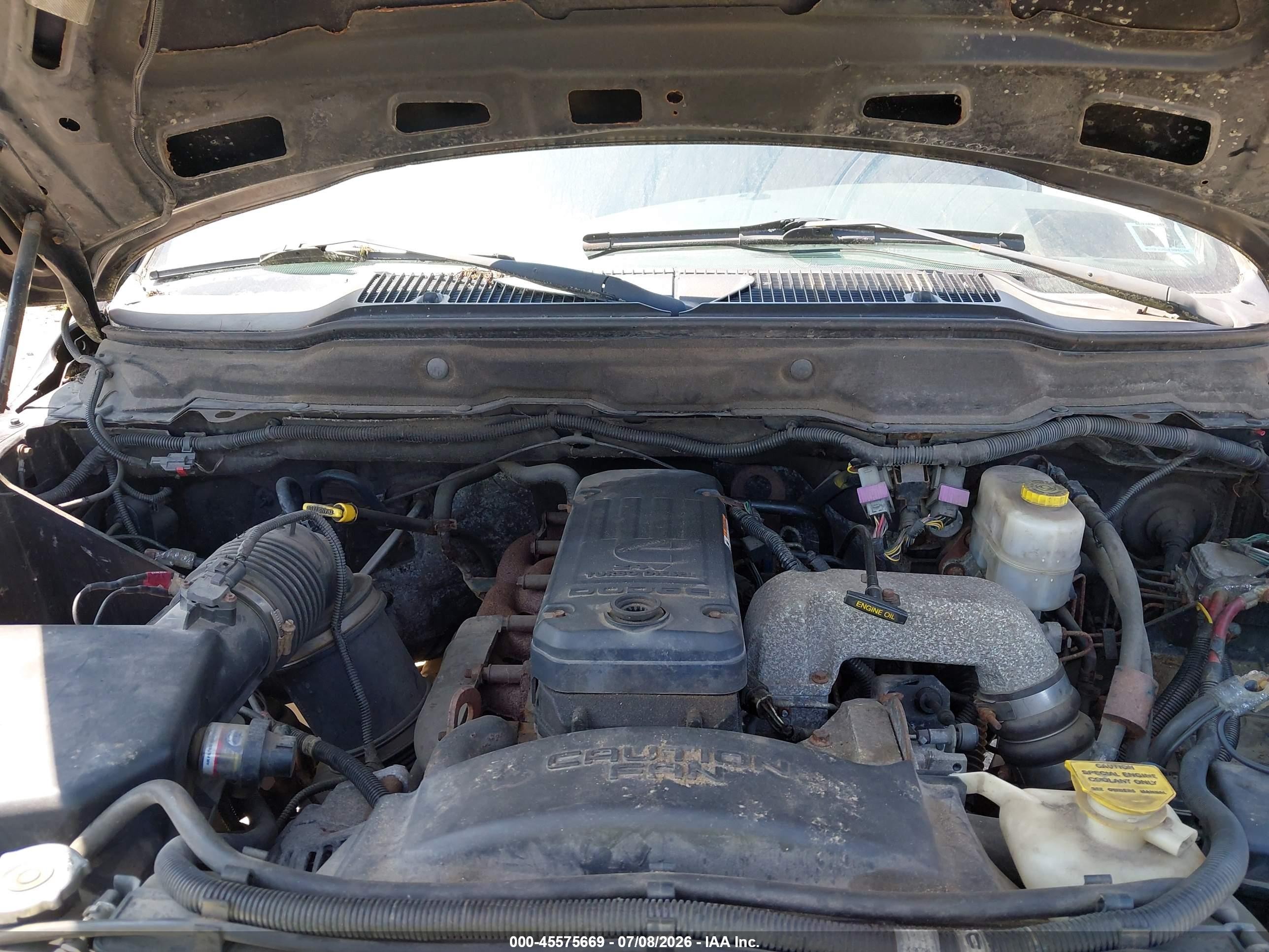 2004 Dodge Ram 2500 Slt/laramie Черный vin: 3D7KU28664G153796
