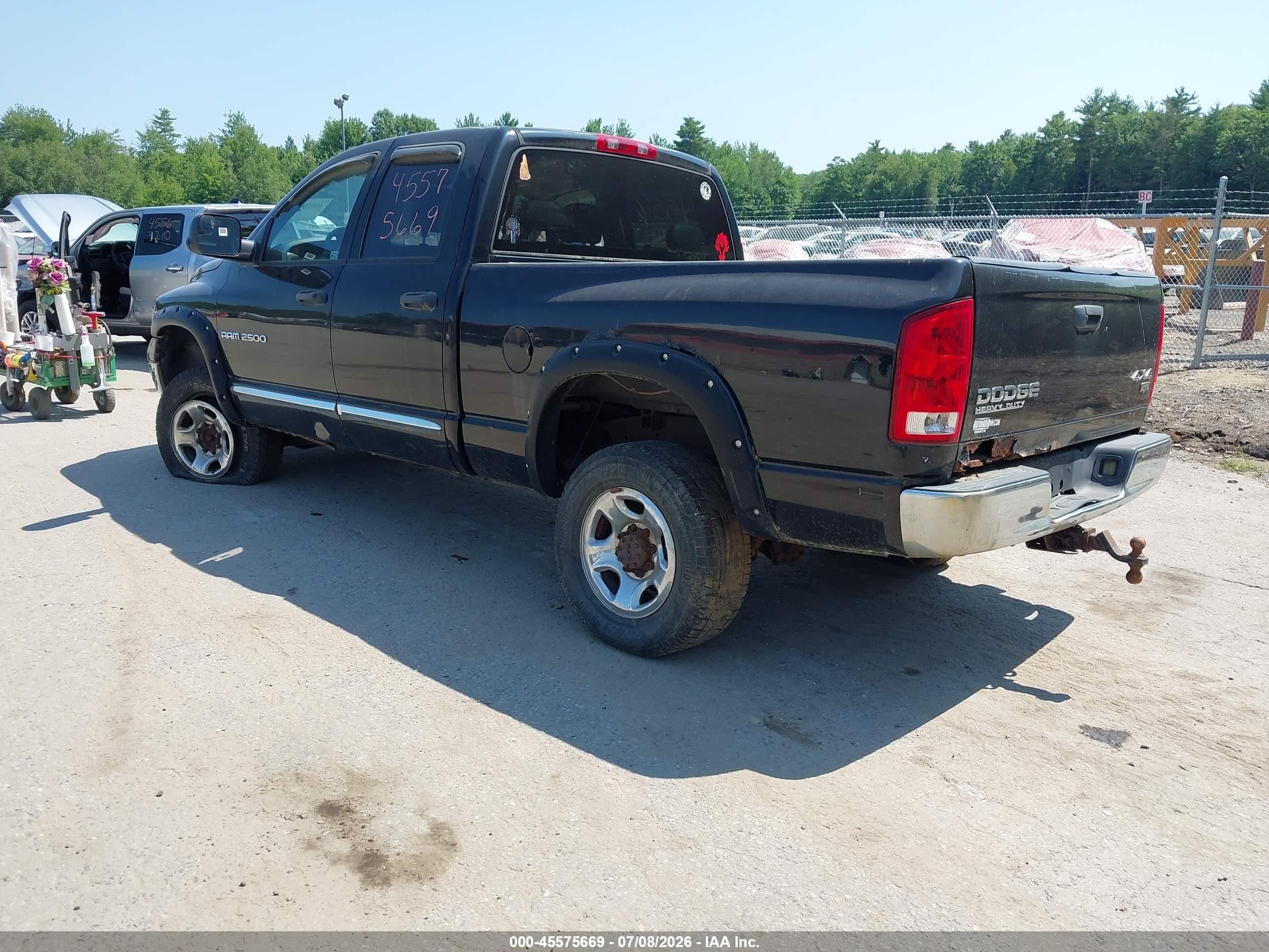 2004 Dodge Ram 2500 Slt/laramie Черный vin: 3D7KU28664G153796