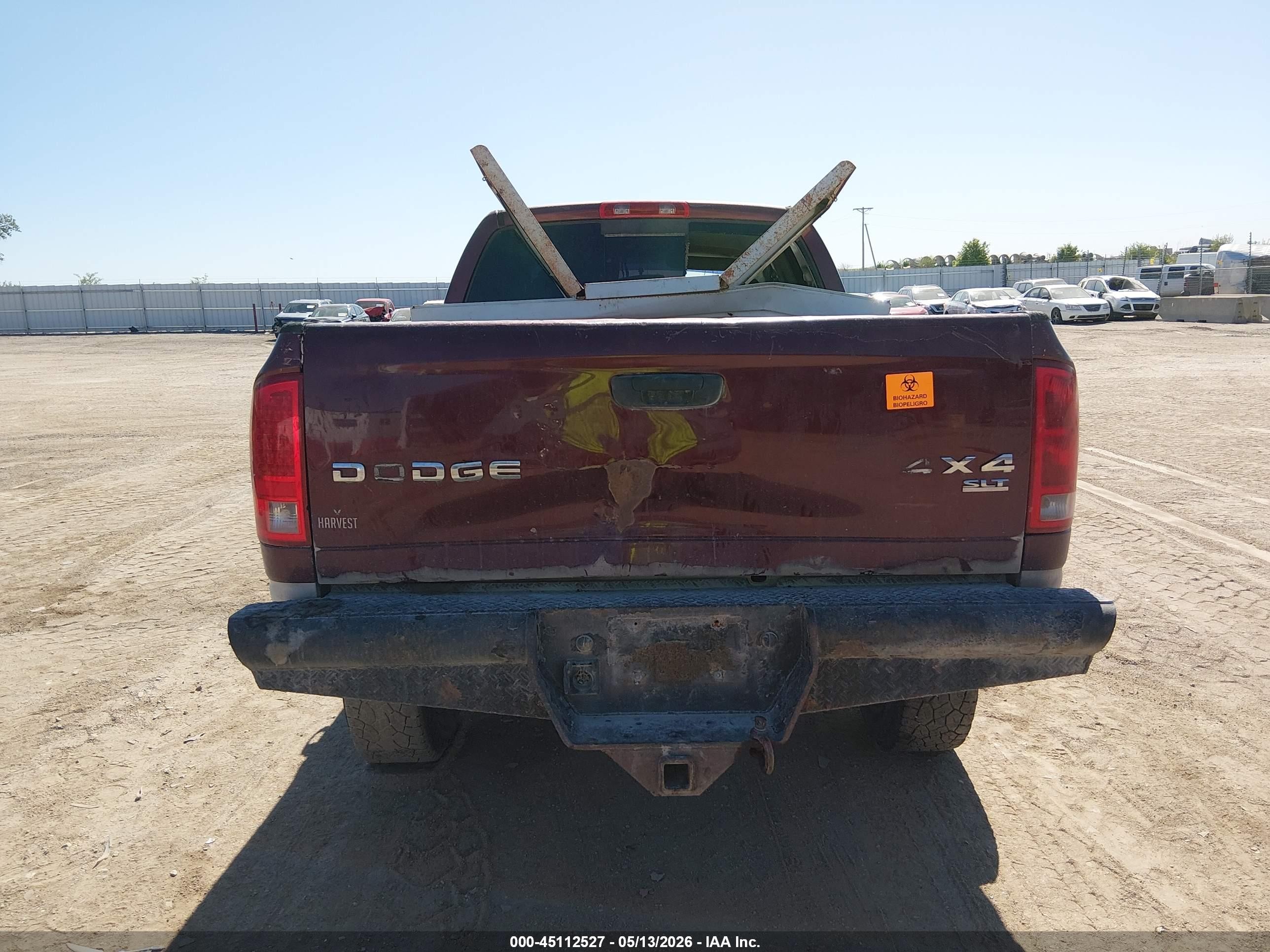 2003 Dodge Ram 2500 Slt/laramie/st Maroon vin: 3D7KU28683G706074