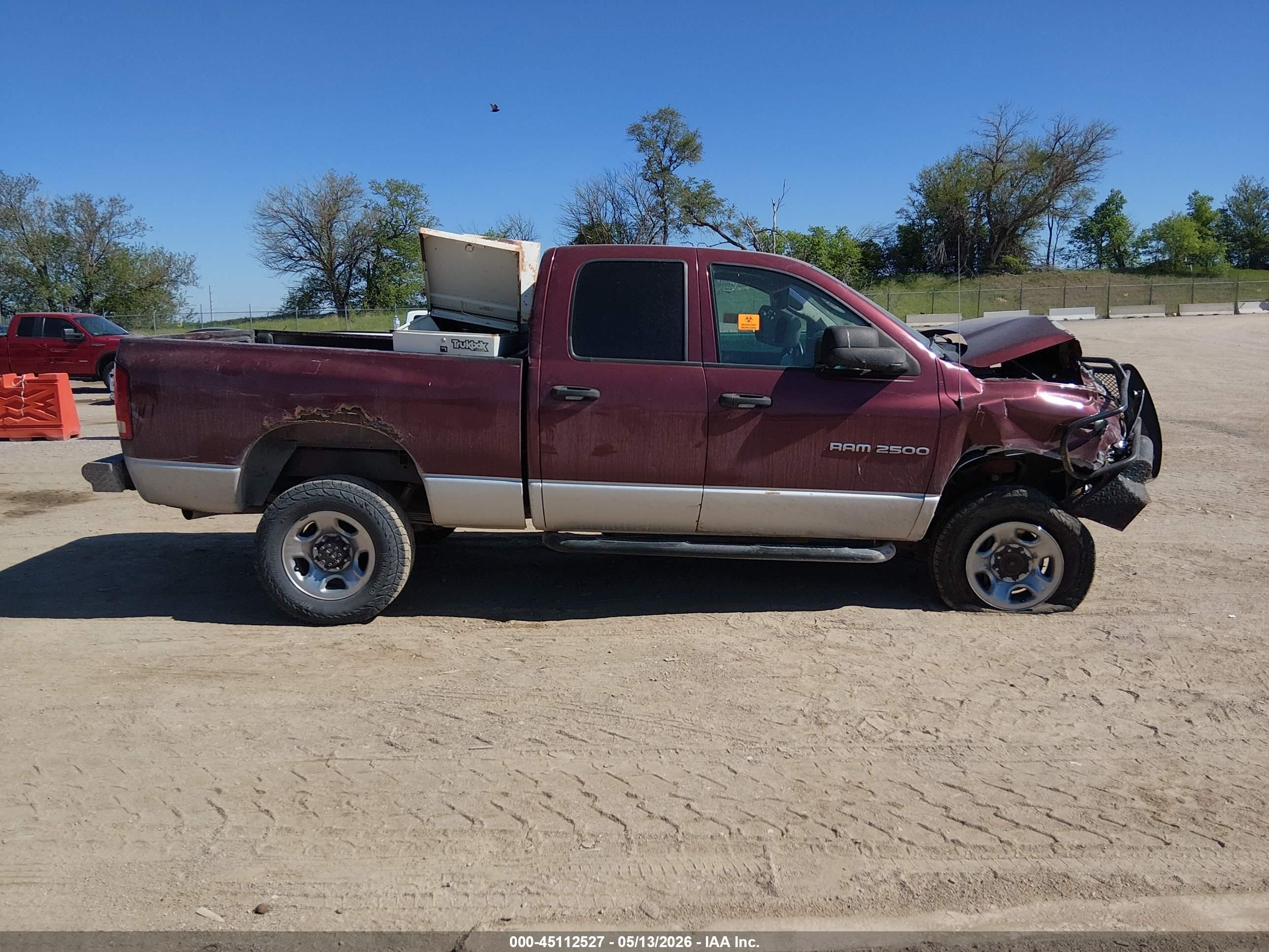 2003 Dodge Ram 2500 Slt/laramie/st Maroon vin: 3D7KU28683G706074