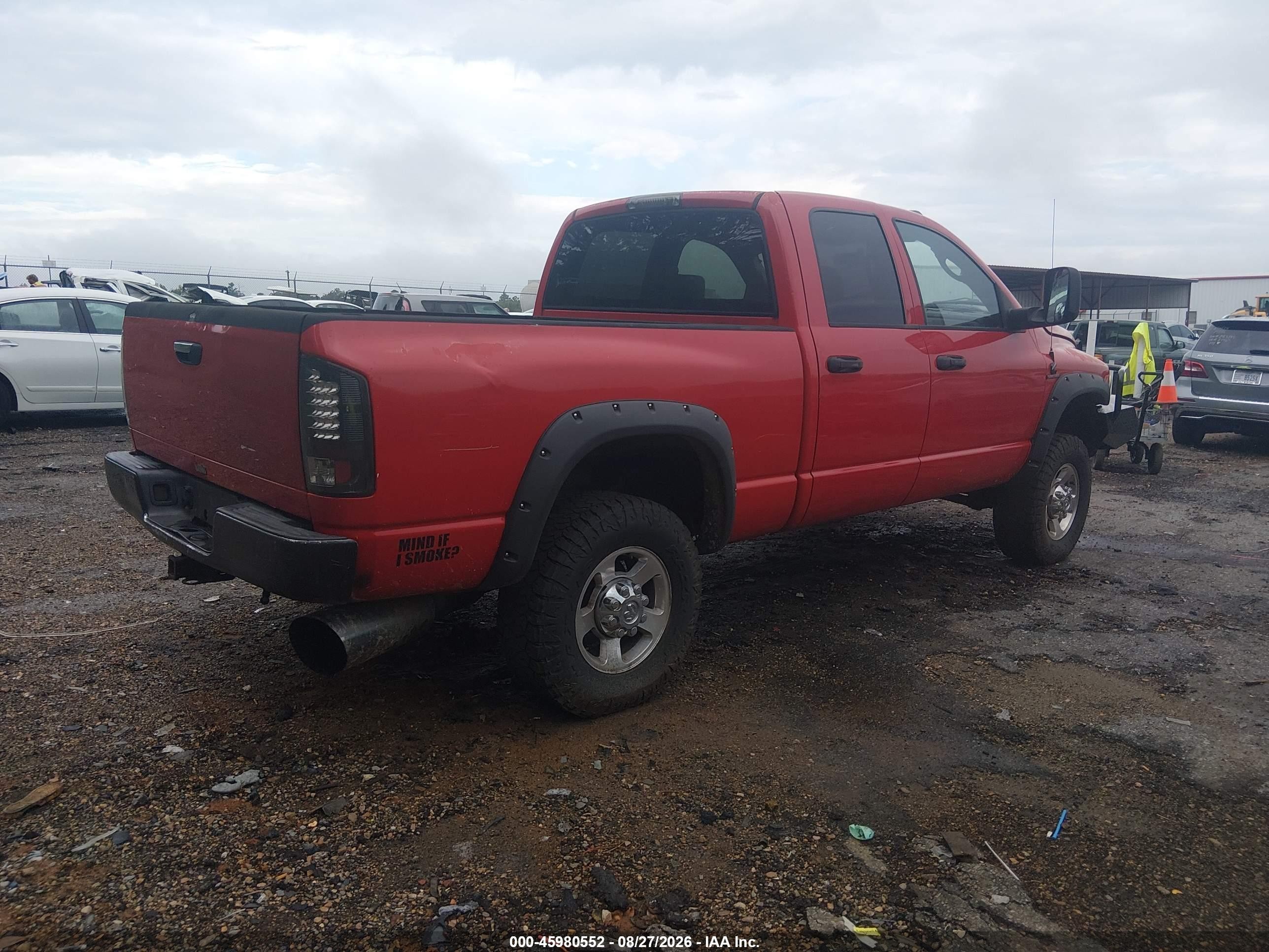 2003 Dodge Ram 2500 Slt/laramie/st Red vin: 3D7KU28C03G819989