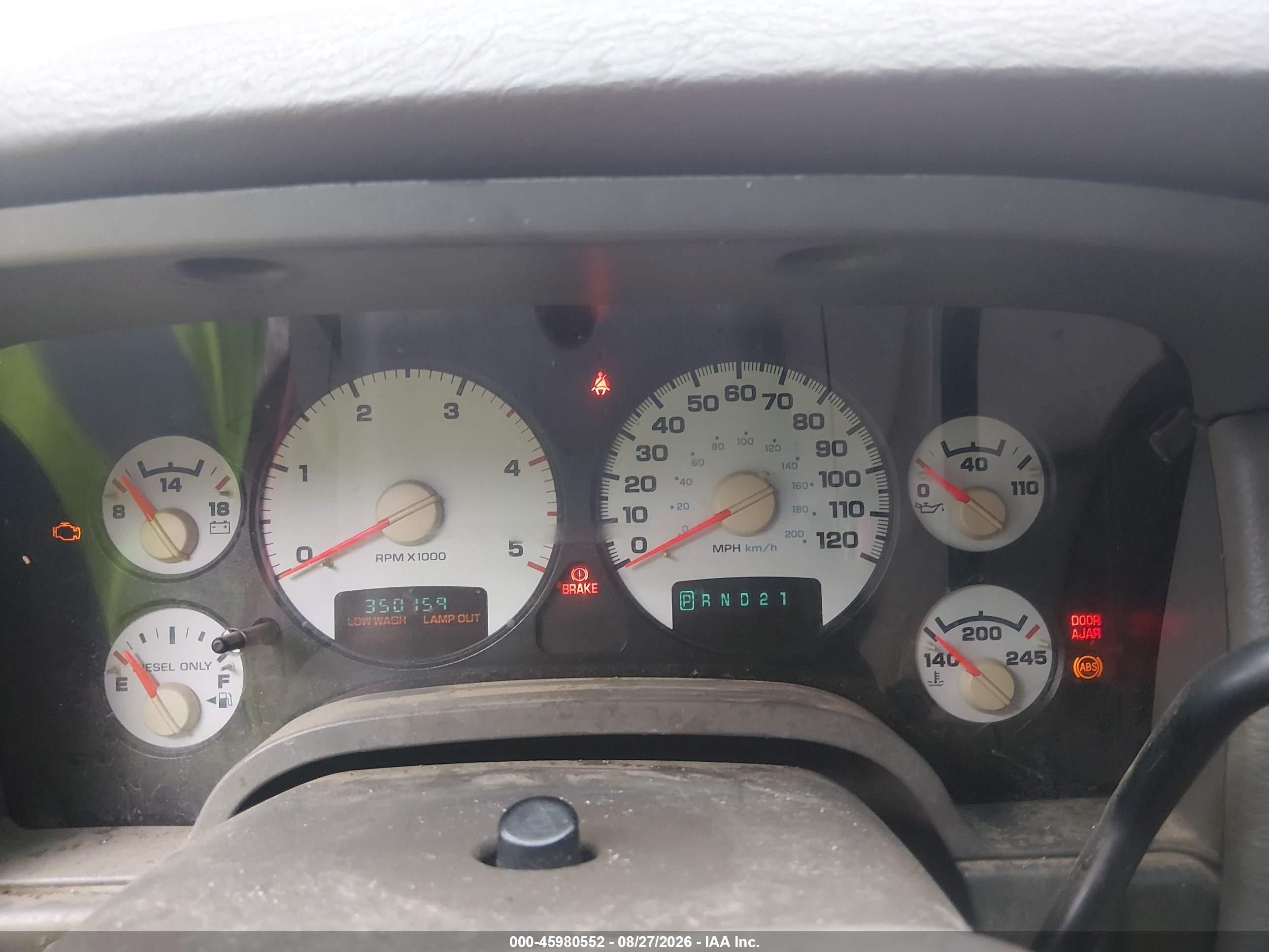 2003 Dodge Ram 2500 Slt/laramie/st Red vin: 3D7KU28C03G819989