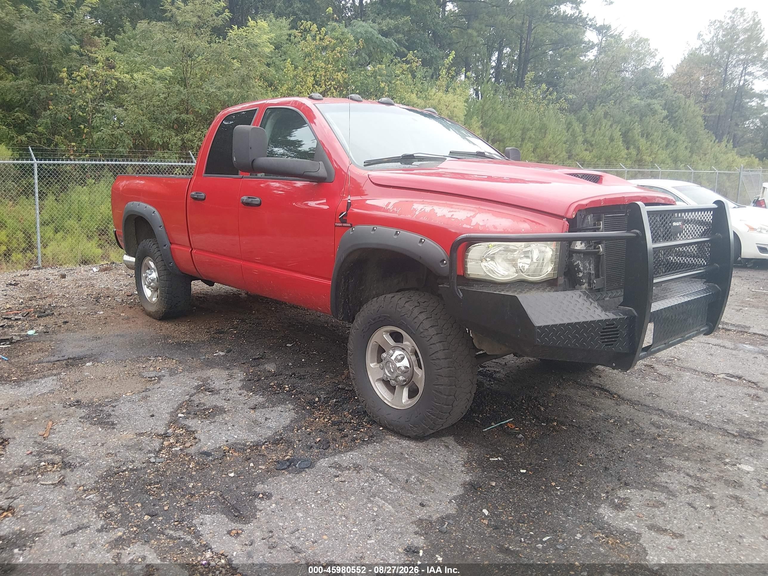 2003 Dodge Ram 2500 Slt/laramie/st Red vin: 3D7KU28C03G819989