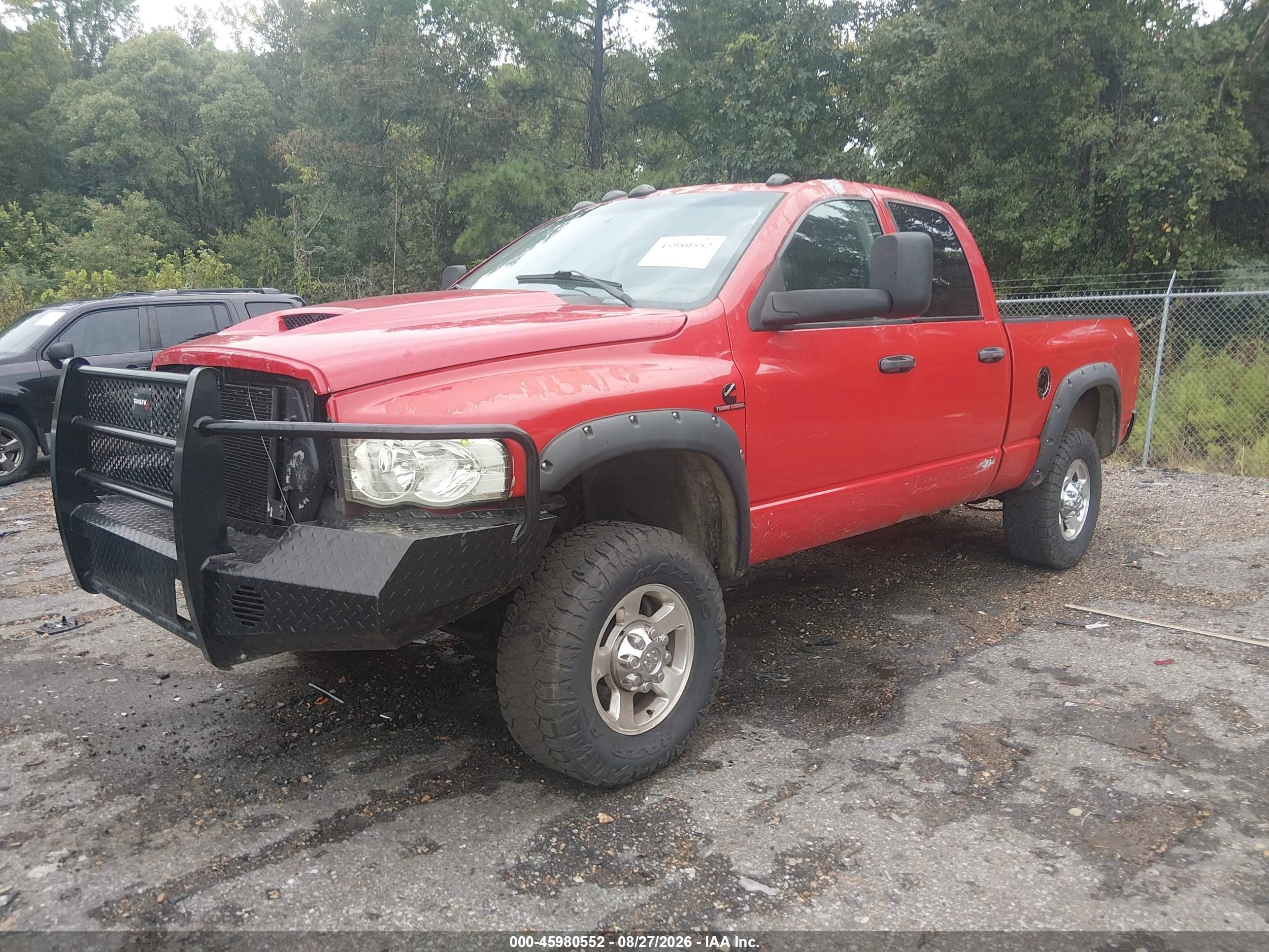 2003 Dodge Ram 2500 Slt/laramie/st Red vin: 3D7KU28C03G819989