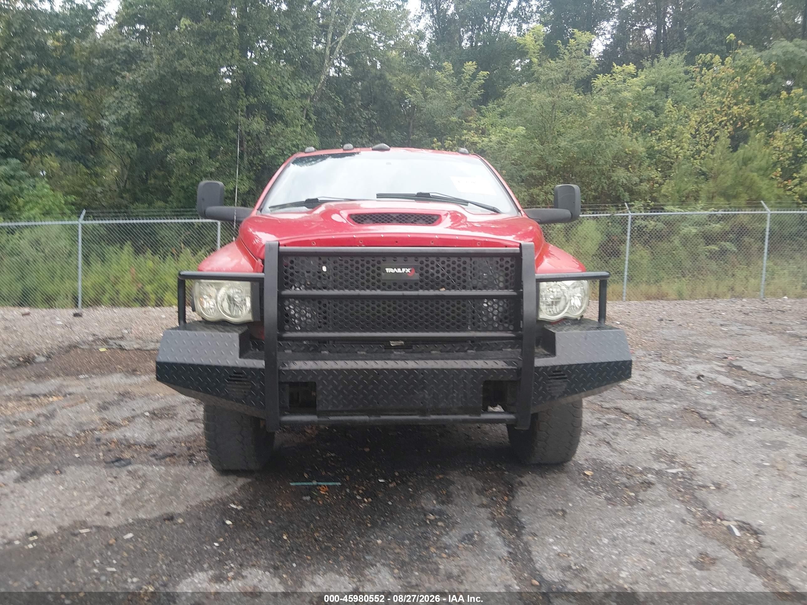 2003 Dodge Ram 2500 Slt/laramie/st Red vin: 3D7KU28C03G819989