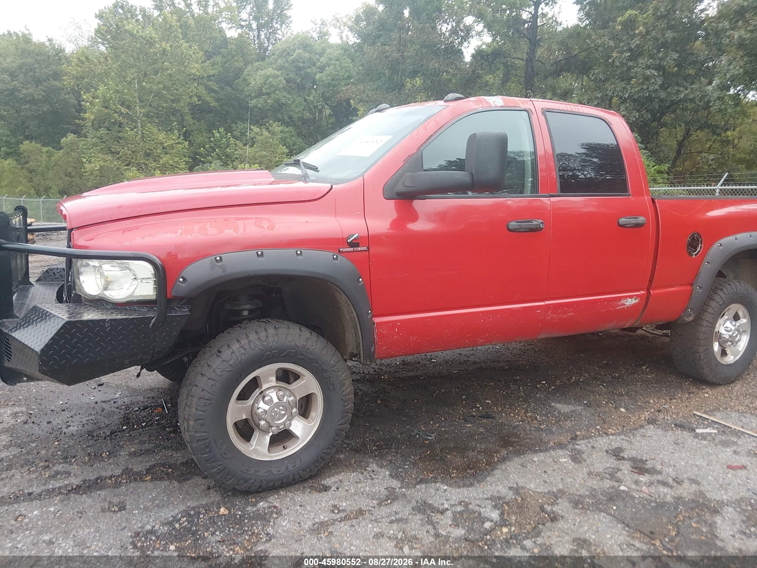 2003 Dodge Ram 2500 Slt/laramie/st Red vin: 3D7KU28C03G819989