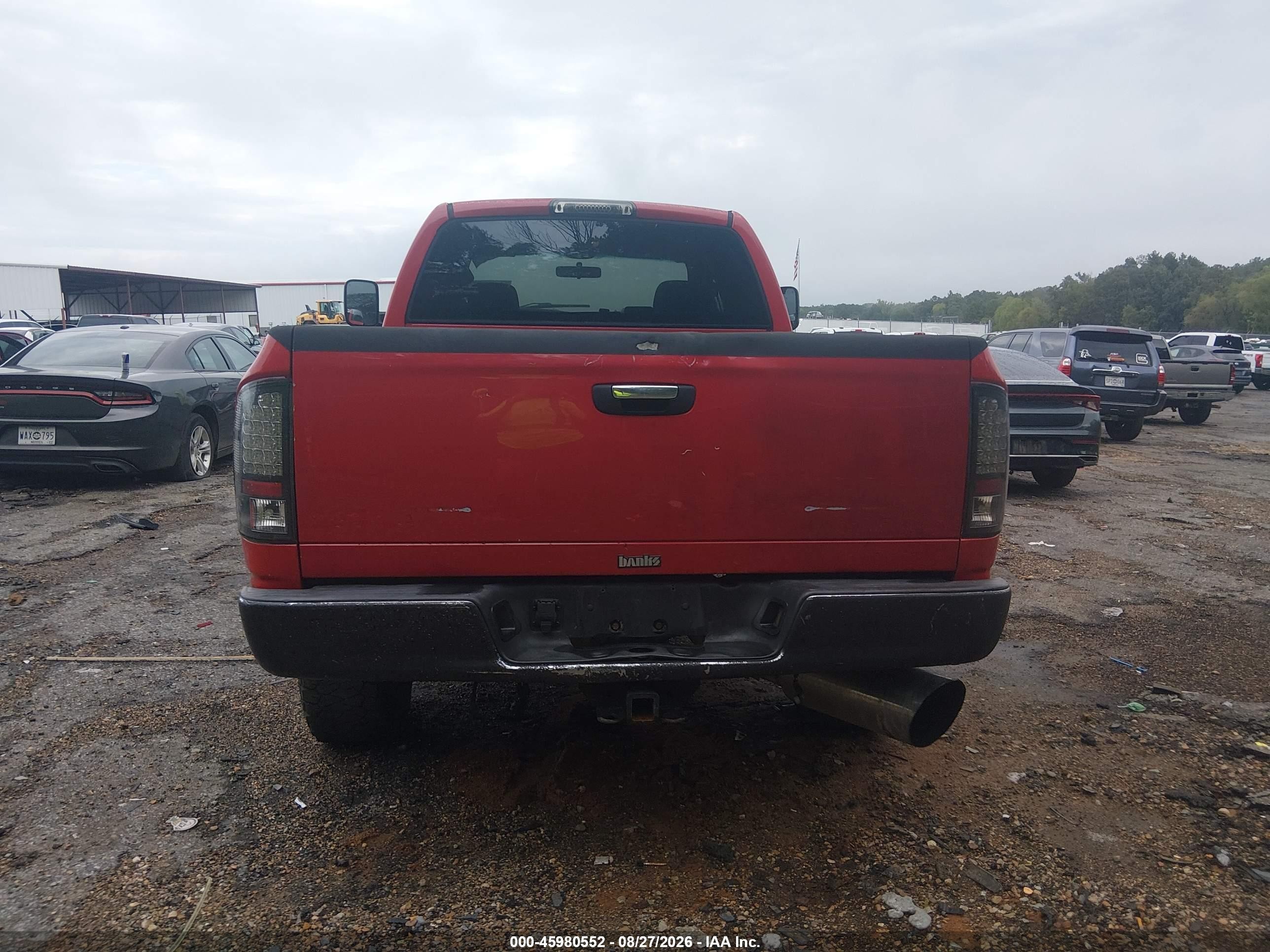 2003 Dodge Ram 2500 Slt/laramie/st Red vin: 3D7KU28C03G819989