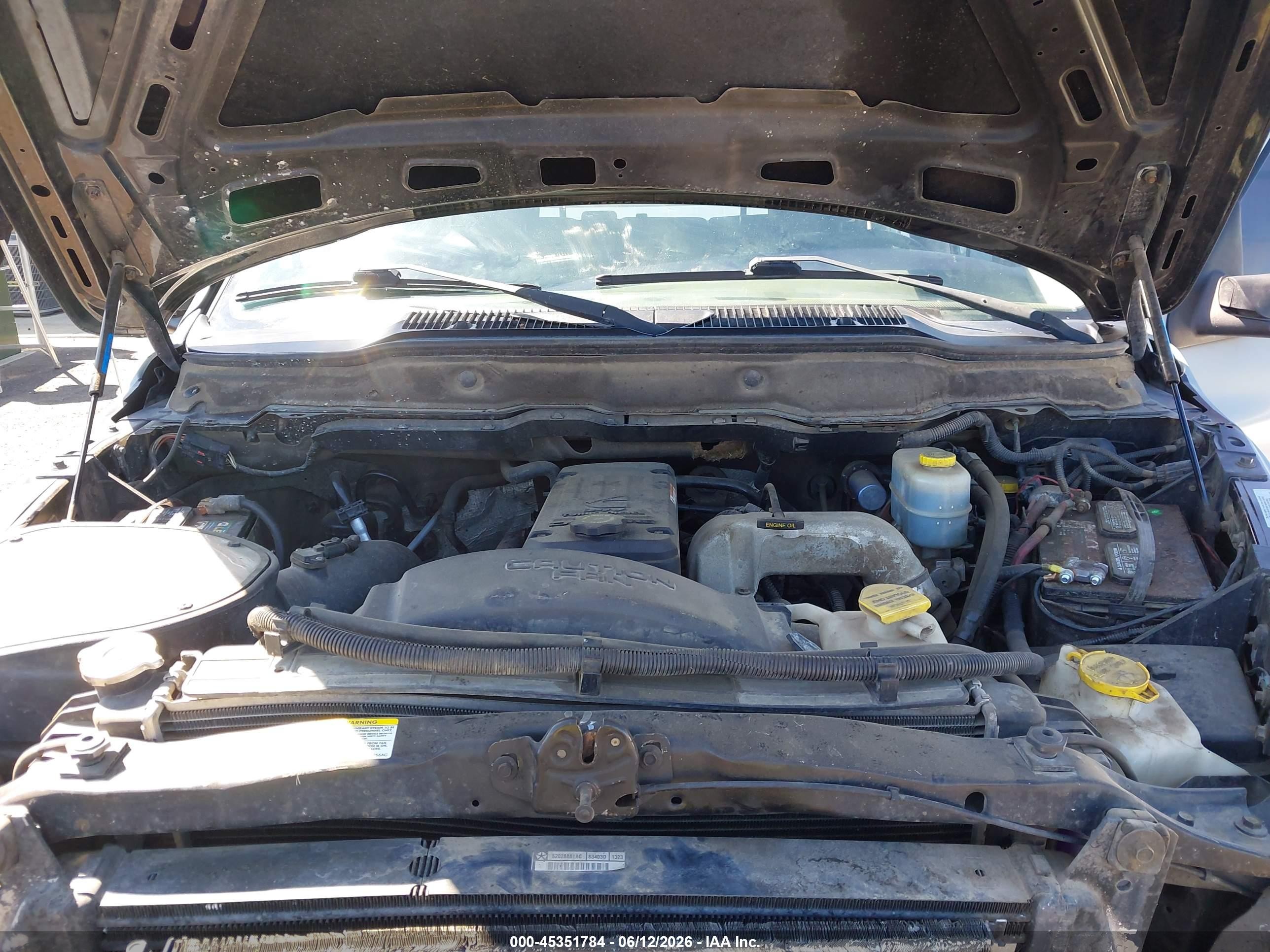 2003 Dodge Ram 2500 Slt/laramie/st Silver vin: 3D7KU28C13G830774