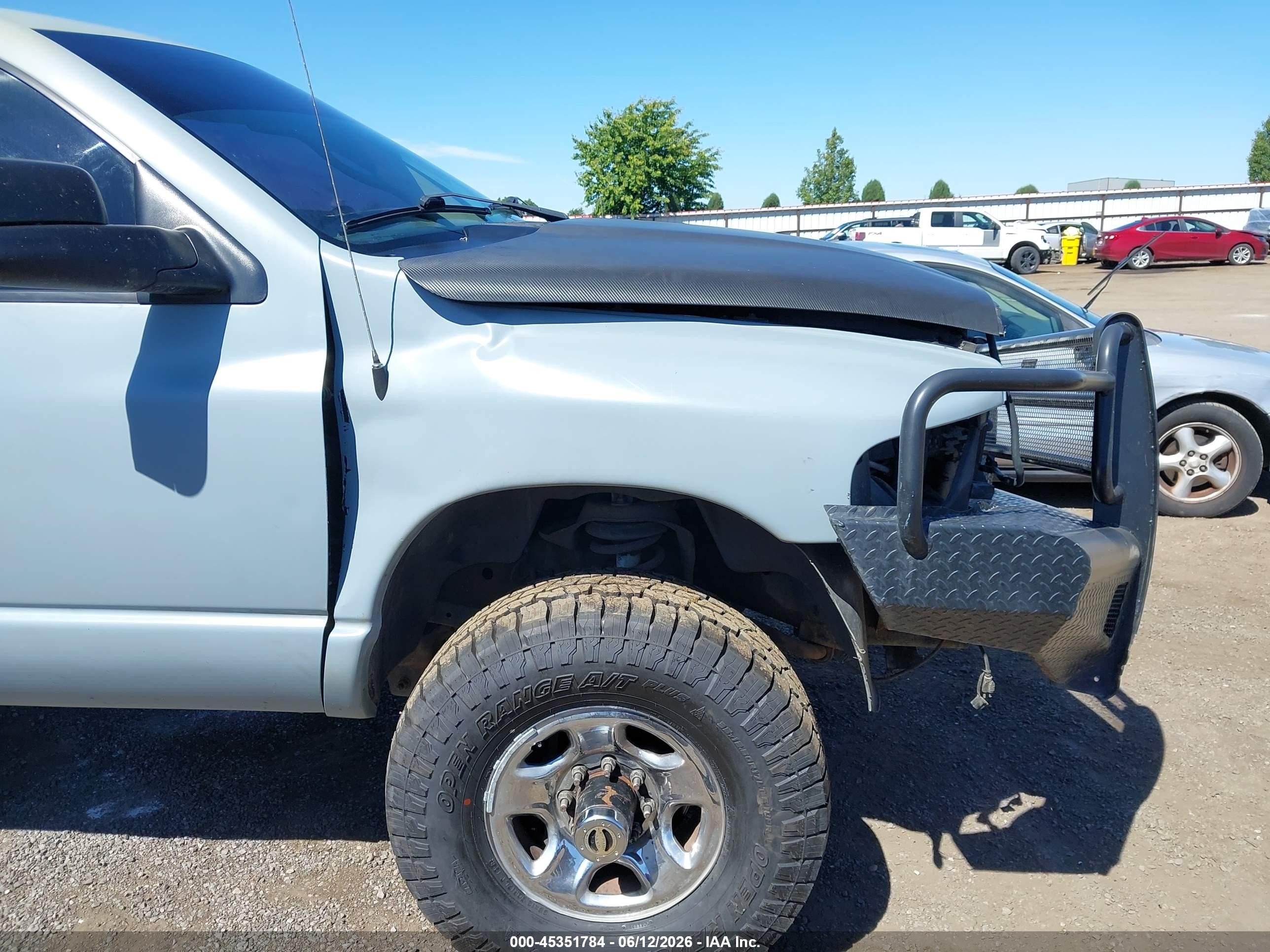 2003 Dodge Ram 2500 Slt/laramie/st Silver vin: 3D7KU28C13G830774