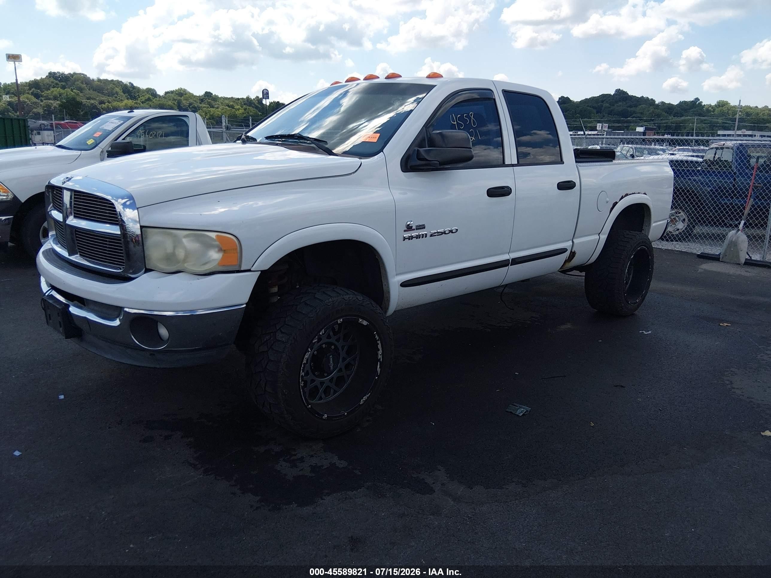 2004 Dodge Ram 2500 Slt/laramie White vin: 3D7KU28C24G220769