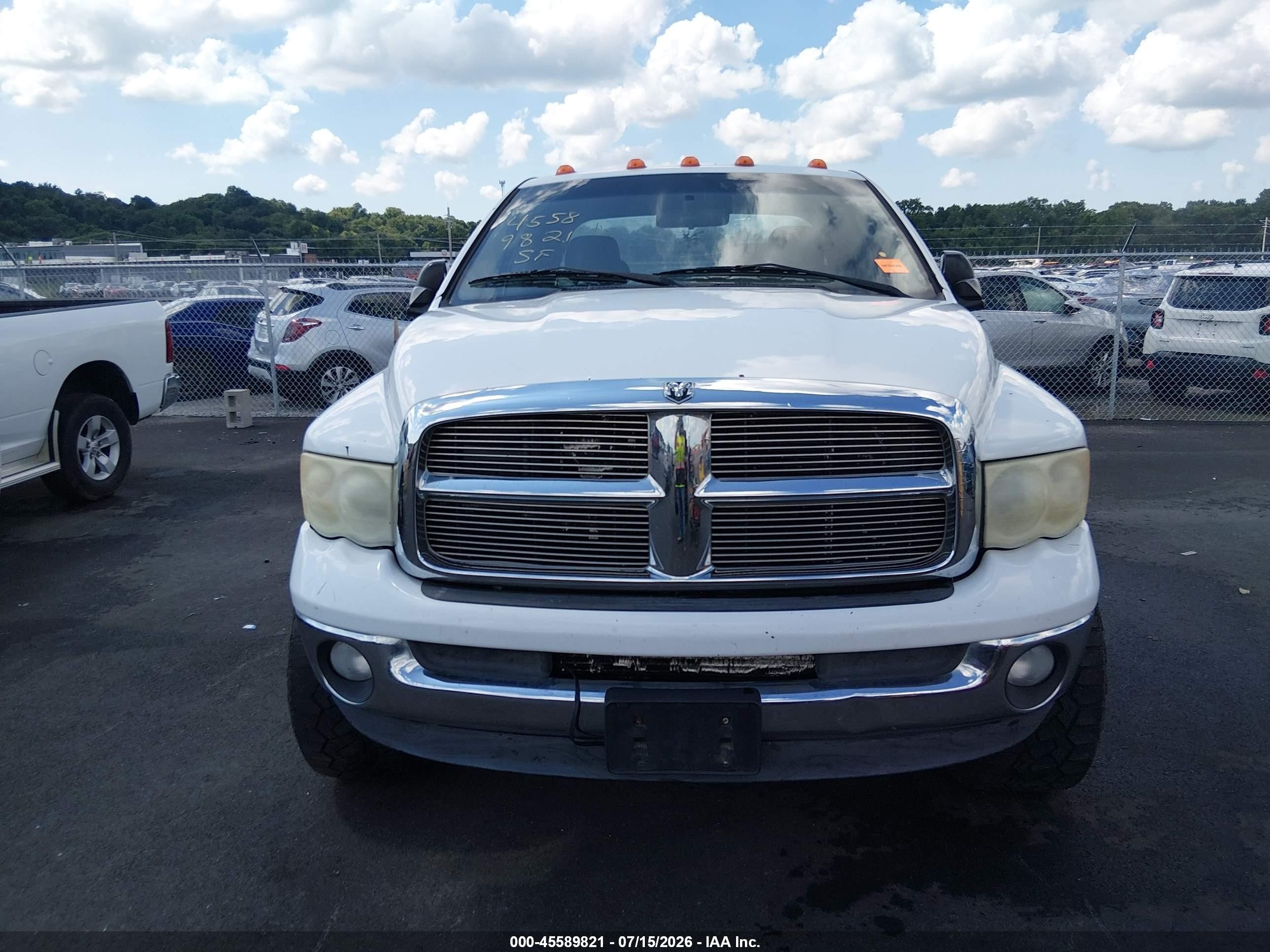 2004 Dodge Ram 2500 Slt/laramie White vin: 3D7KU28C24G220769