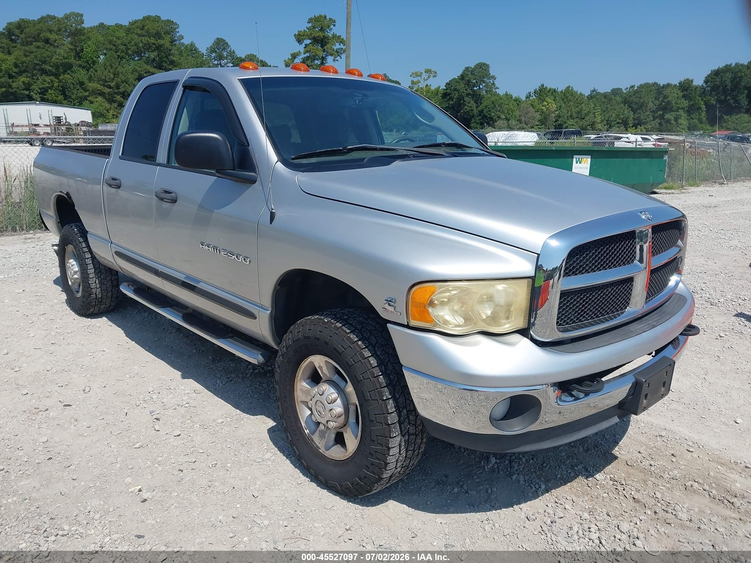 2004 Dodge Ram 2500 Slt/laramie Silver vin: 3D7KU28C24G220917