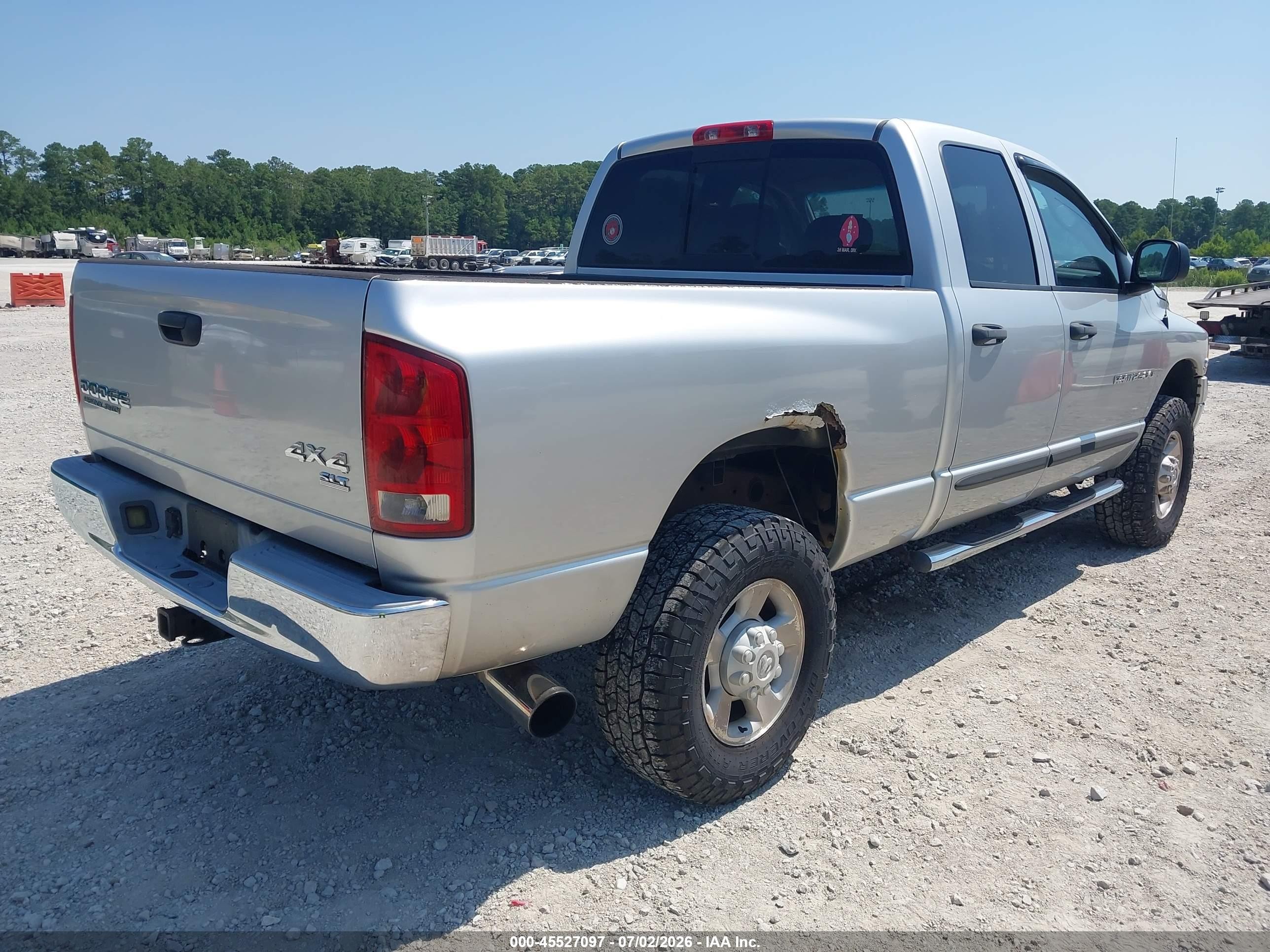 2004 Dodge Ram 2500 Slt/laramie Silver vin: 3D7KU28C24G220917