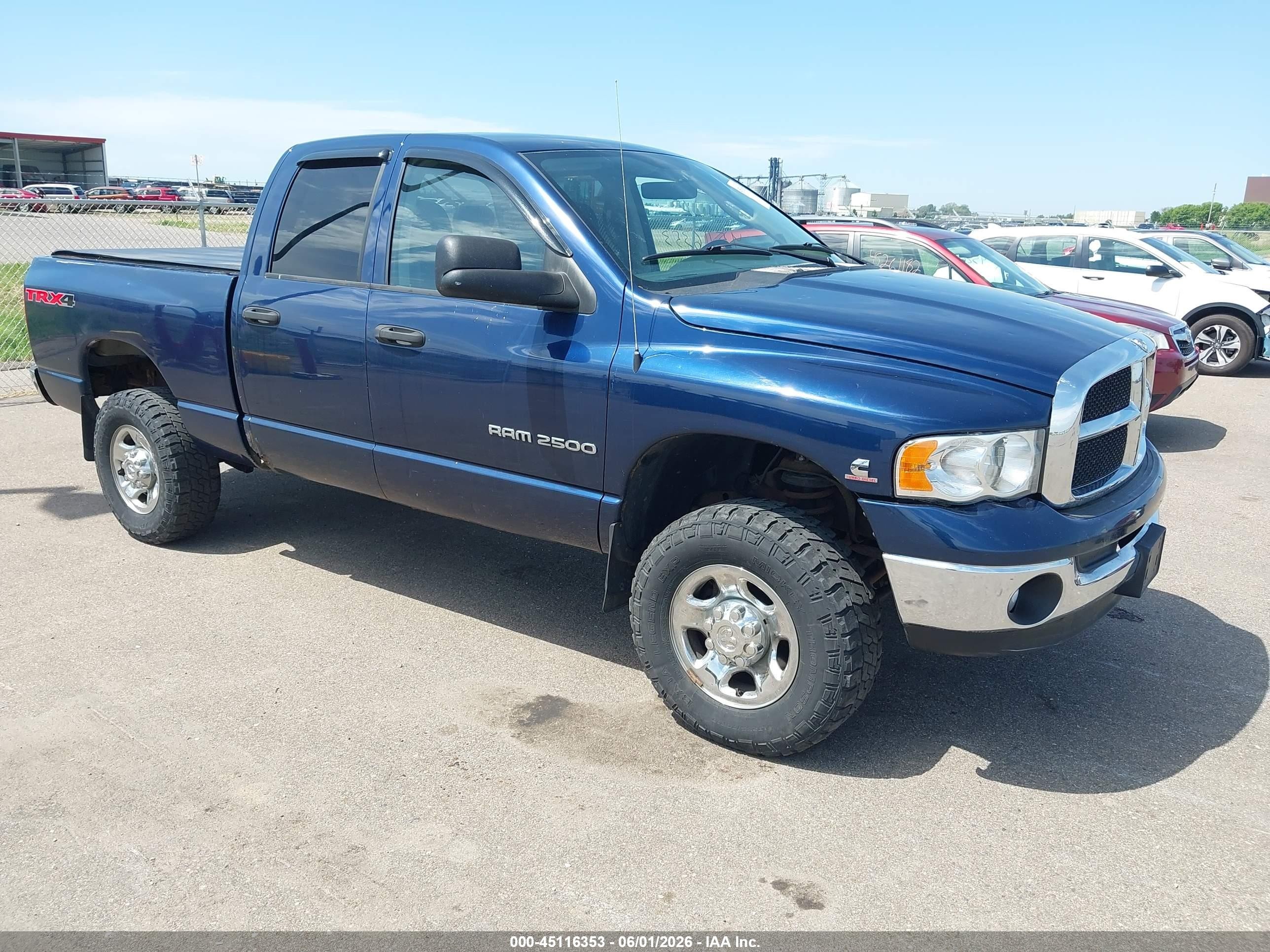 2004 Dodge Ram 2500 Slt/laramie Blue vin: 3D7KU28C34G281452