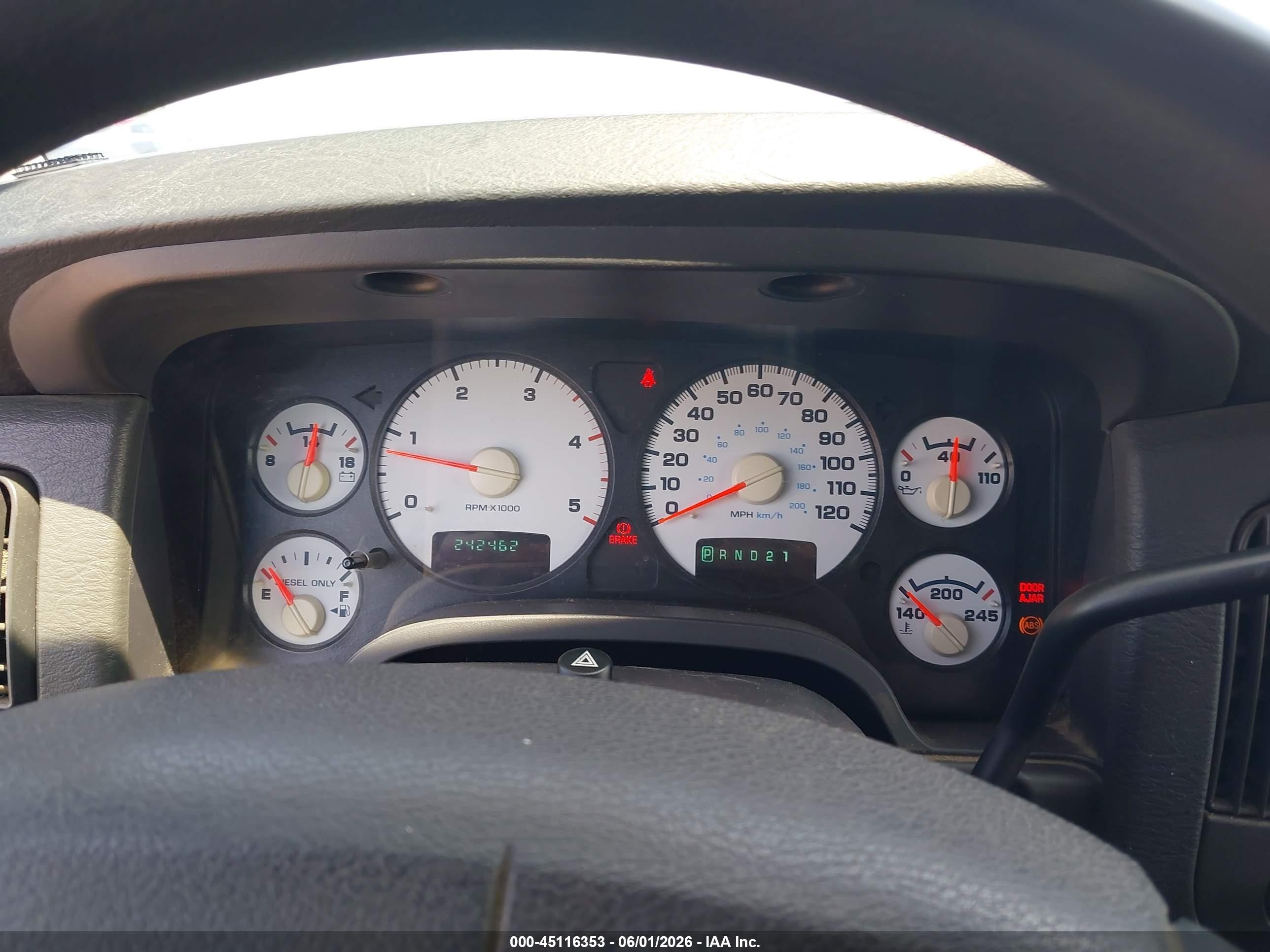 2004 Dodge Ram 2500 Slt/laramie Blue vin: 3D7KU28C34G281452