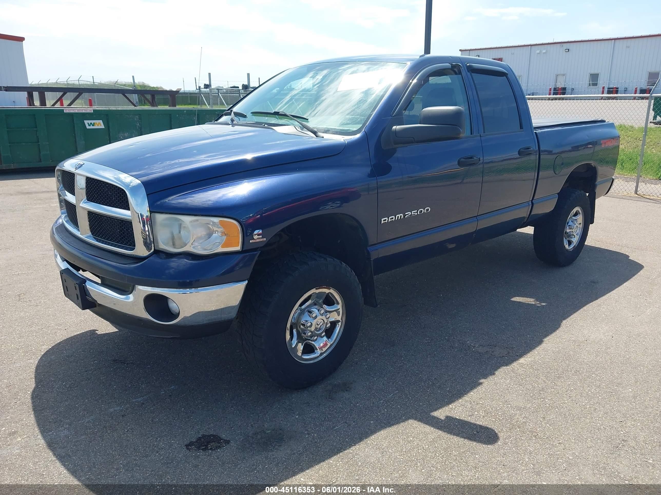 2004 Dodge Ram 2500 Slt/laramie Blue vin: 3D7KU28C34G281452