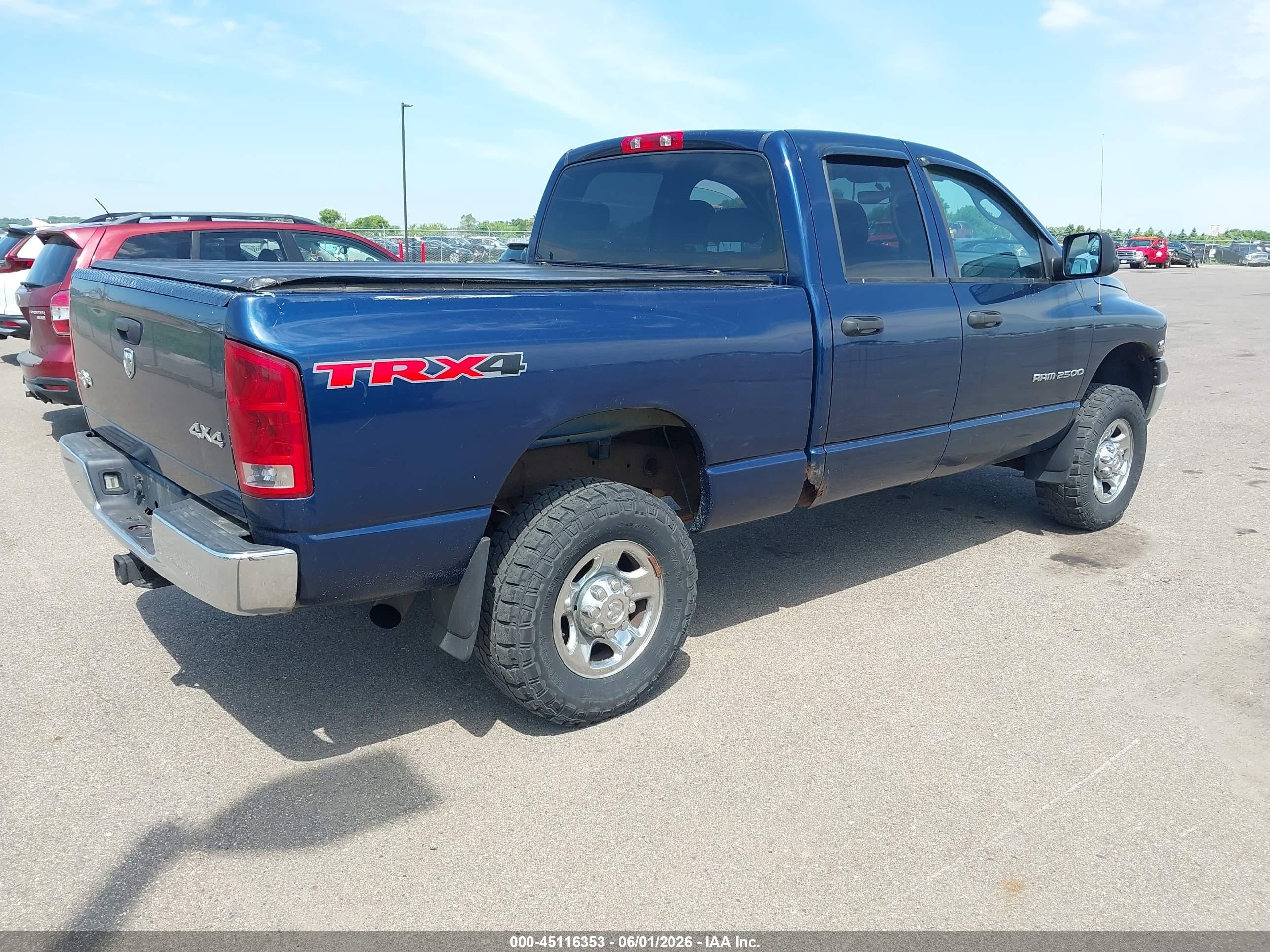 2004 Dodge Ram 2500 Slt/laramie Blue vin: 3D7KU28C34G281452
