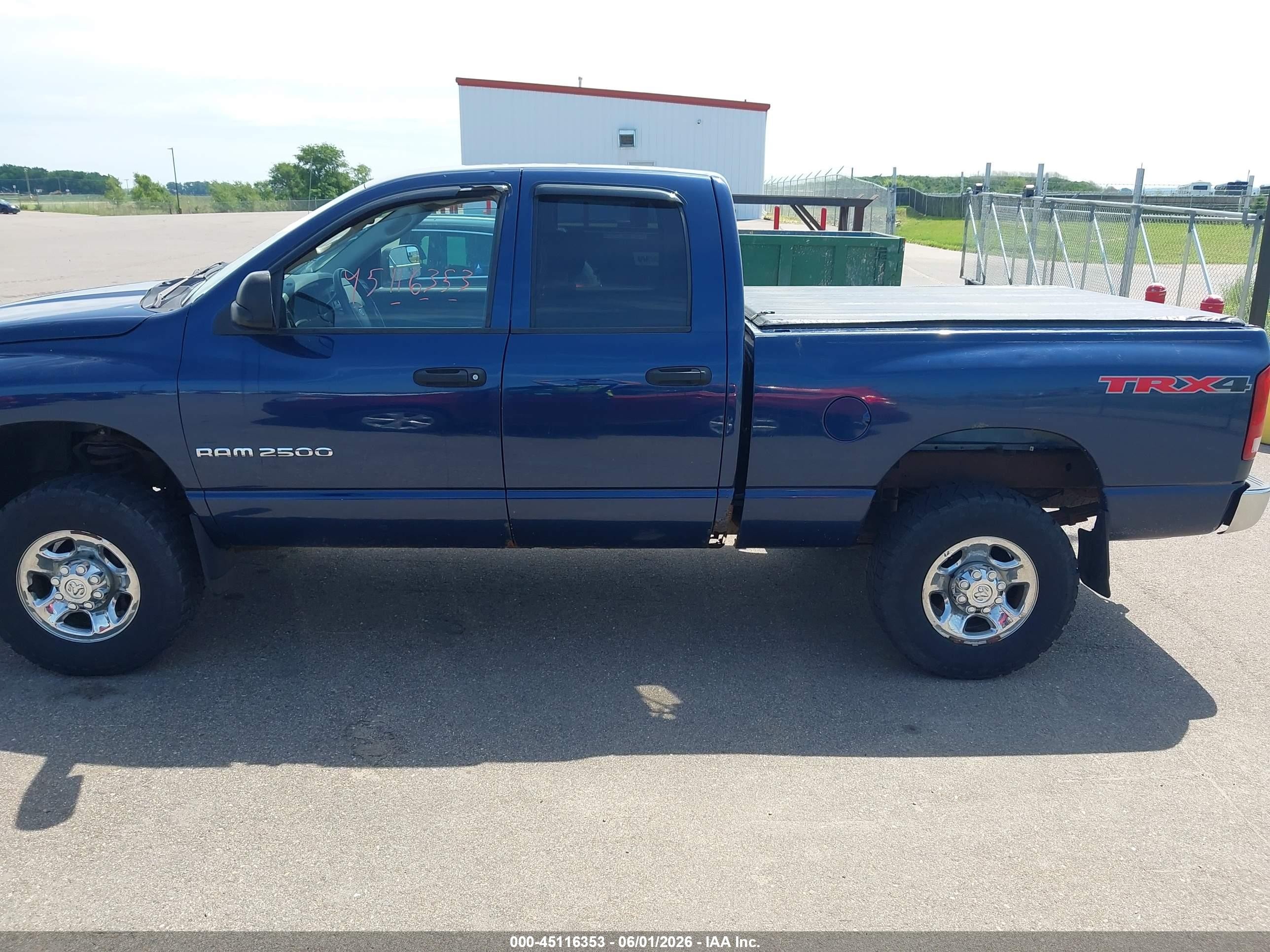 2004 Dodge Ram 2500 Slt/laramie Blue vin: 3D7KU28C34G281452