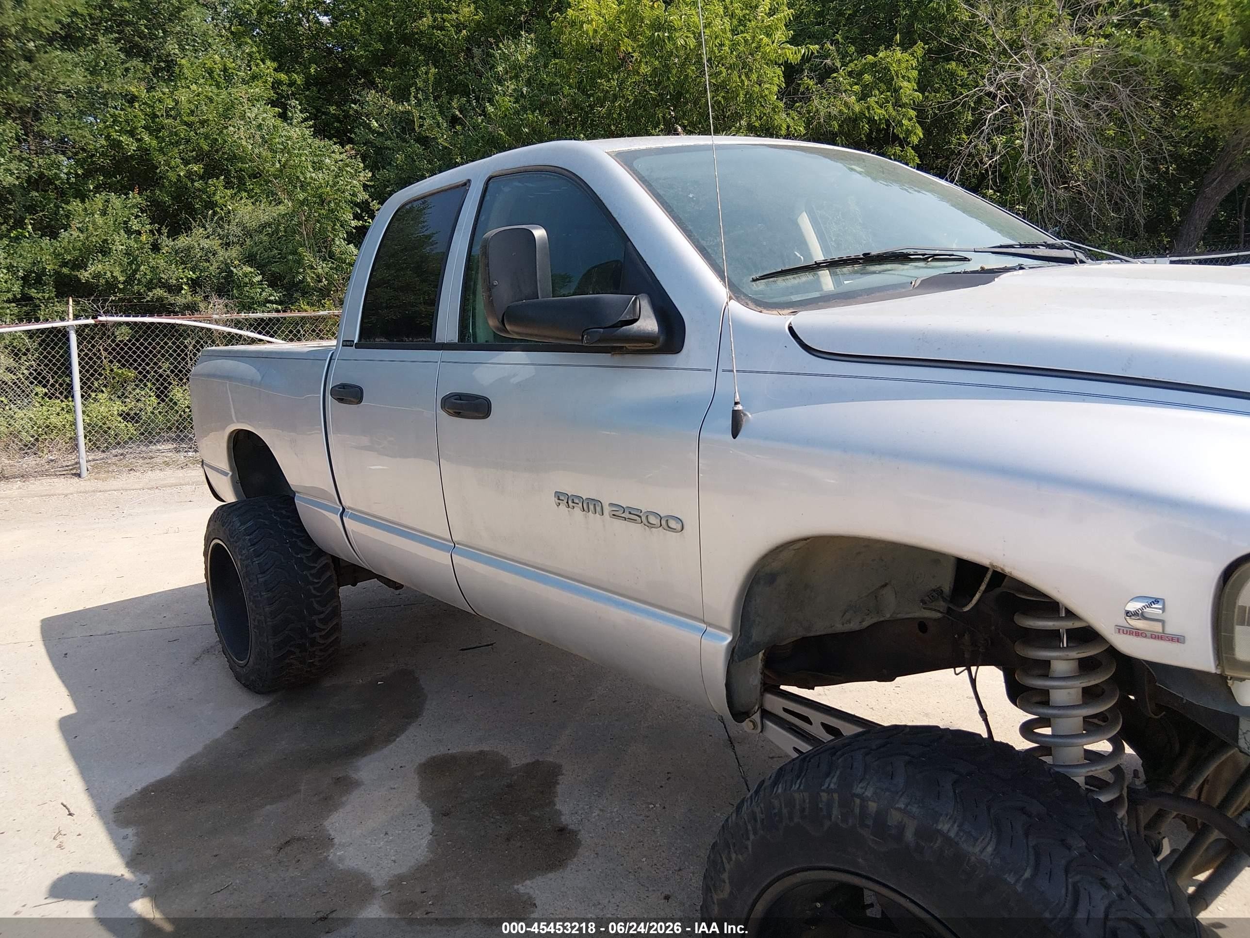 2004 Dodge Ram 2500 Slt/laramie Silver vin: 3D7KU28C44G110855